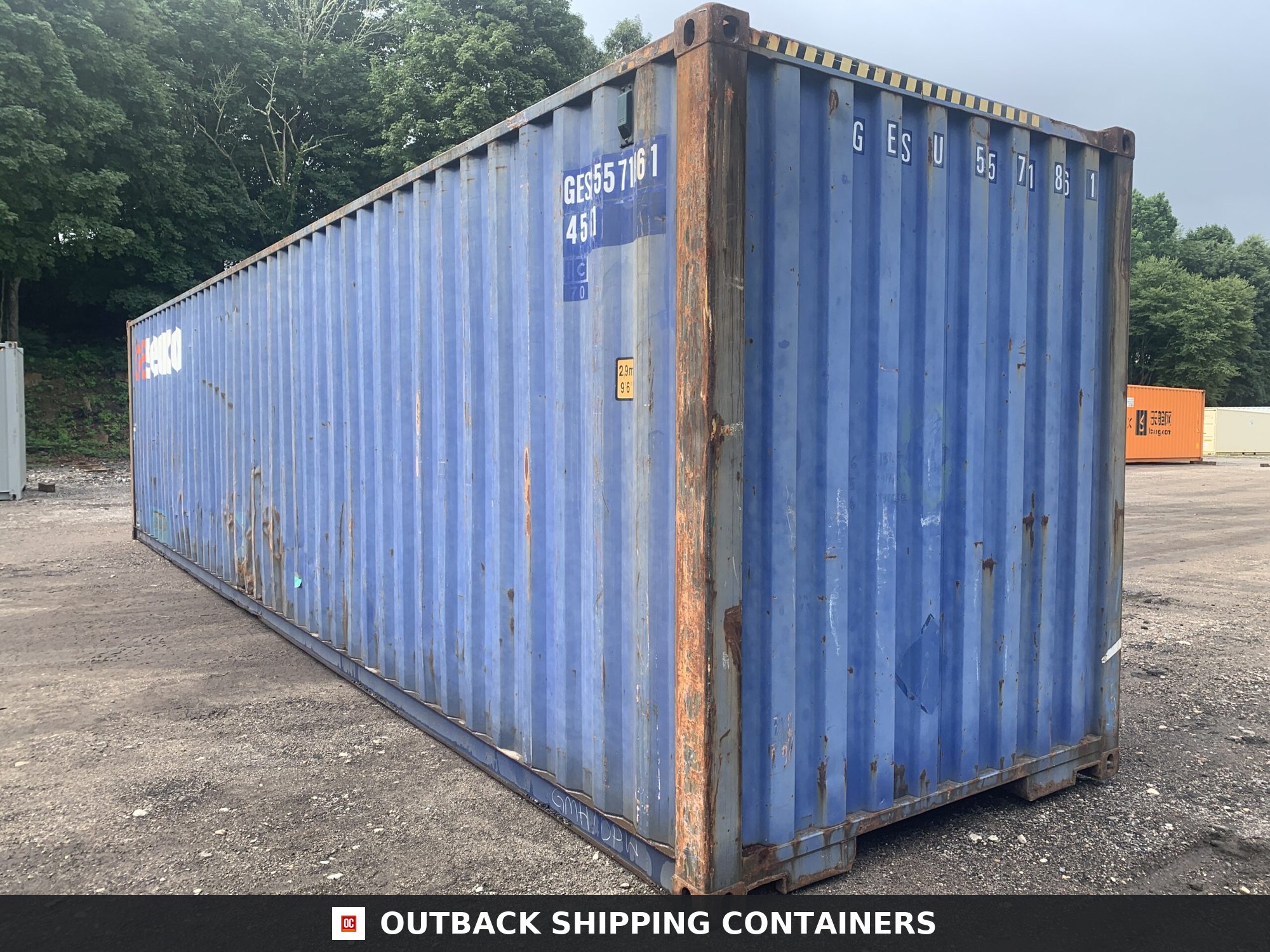 40ft Used High Cube Shipping Container – Wind & Watertight – Blue — 40ft — used (image 7 of 12)