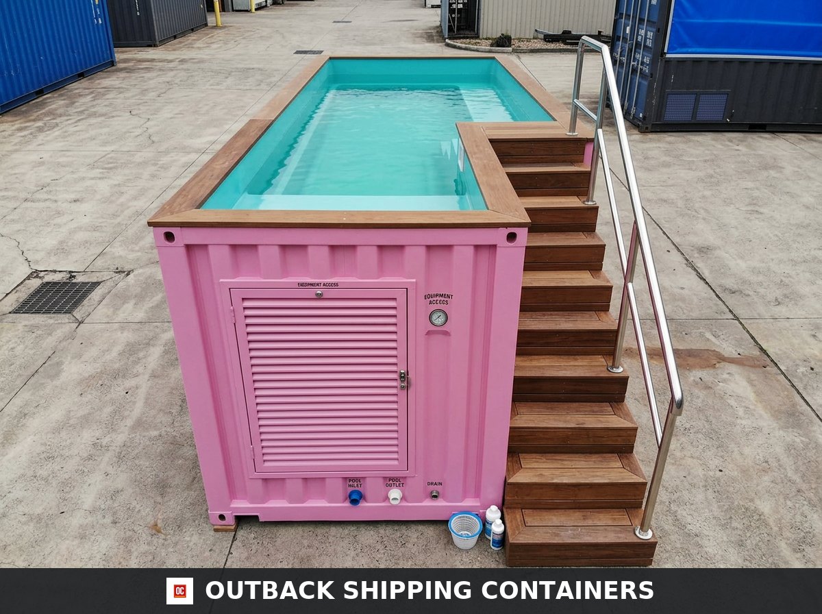 Pink 20 FT Container Pool — 20ft — new — container pools (image 3 of 4)