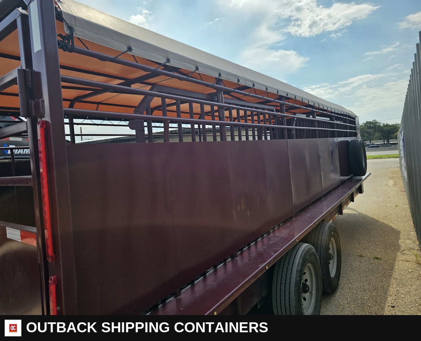 2024 Other 6’8"X24' Stock / Stock Combo Trailer — Center Divider Gate | Outback Shipping Containers 2024 Other 6’8"X24' Stock / Stock Combo Trailer for sale — center divider gate
