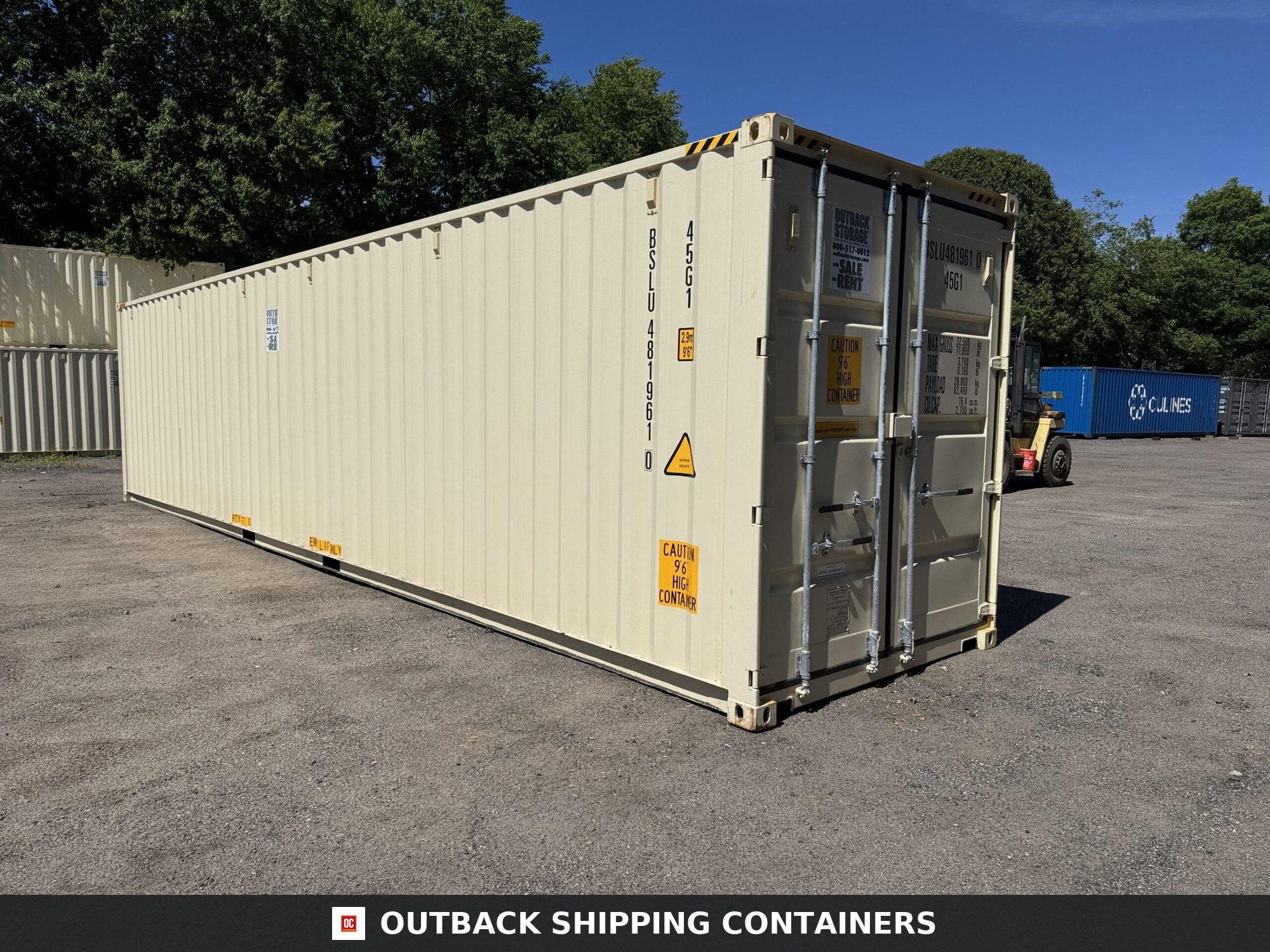 40ft New High Cube Shipping Container – Wind & Watertight – Beige — 40ft — new (image 1 of 12)