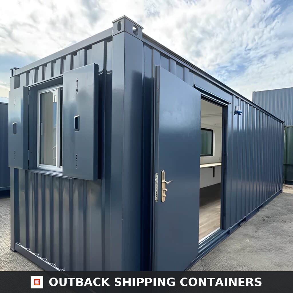 21ft x 8ft Custom Cabin Office / Canteen | Picture Windows | Portable — Rear Exterior View 21ft x 8ft Custom Cabin Office / Canteen | Picture Windows | Portable Building — 20ft — new (image 4 of 12)