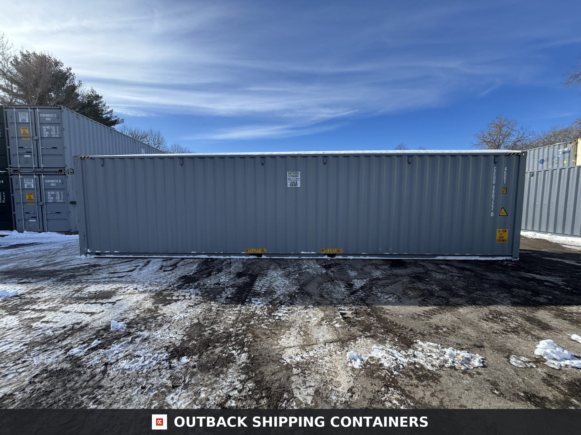 40ft New High Cube Shipping Container – Wind & Watertight – Gray — 40ft — new (image 9 of 12)