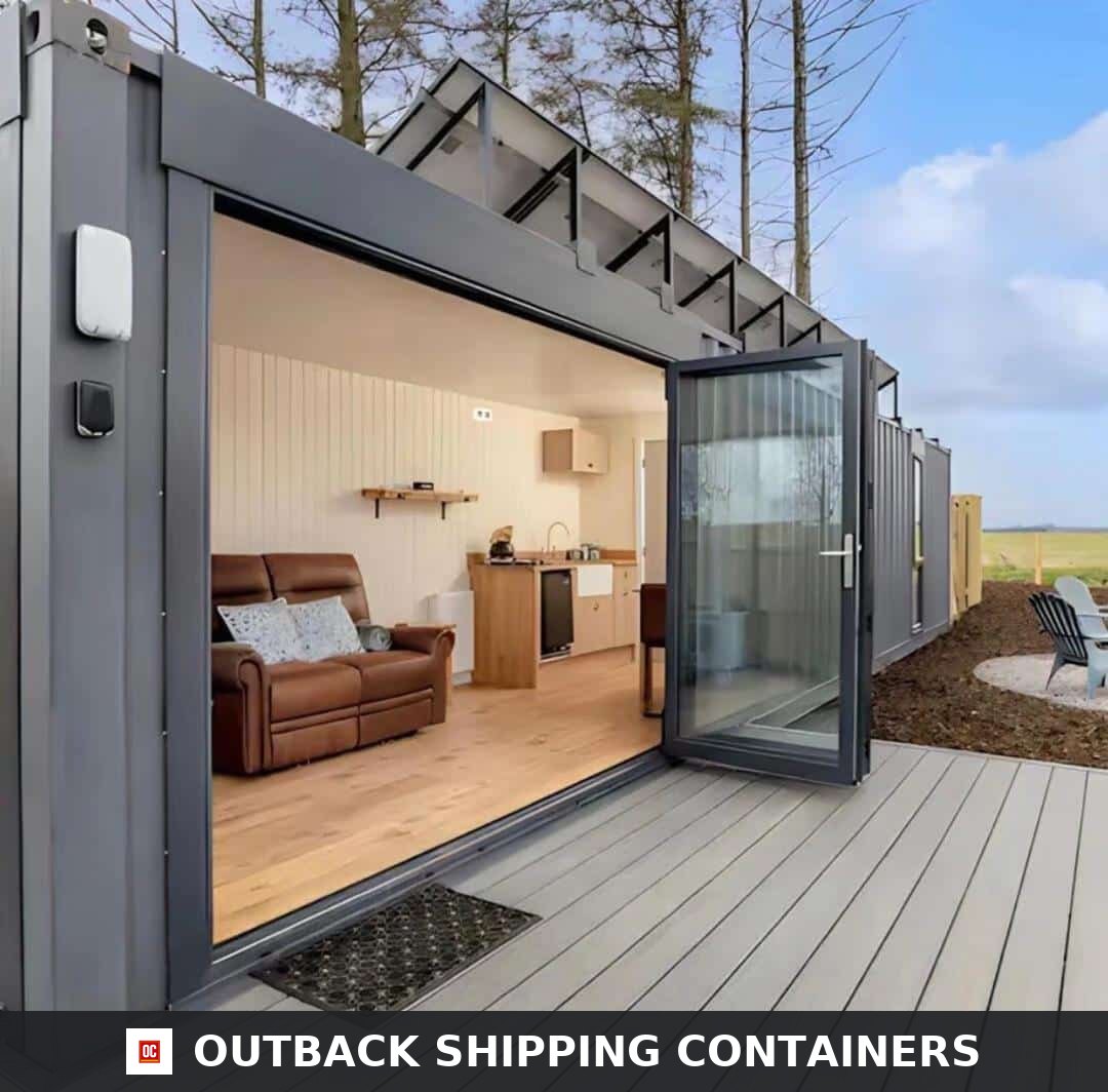 Modern Single-Storey Container House with Spacious Deck, Fully Furnished Portable Tiny Home, Disaster-Resistant Prefab Family House —…