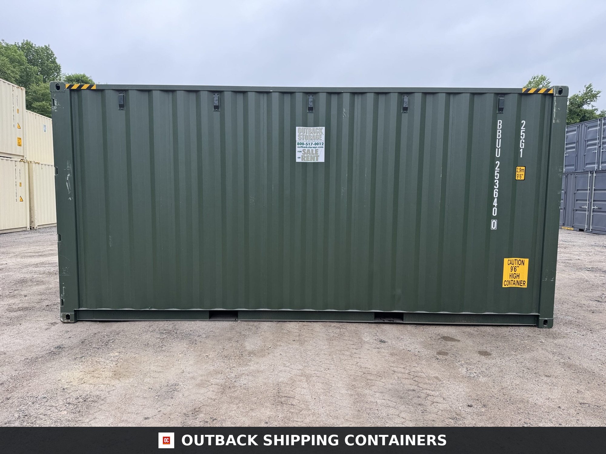 20ft New High Cube Shipping Container – Wind & Watertight – Green — 20ft — new (image 9 of 12)