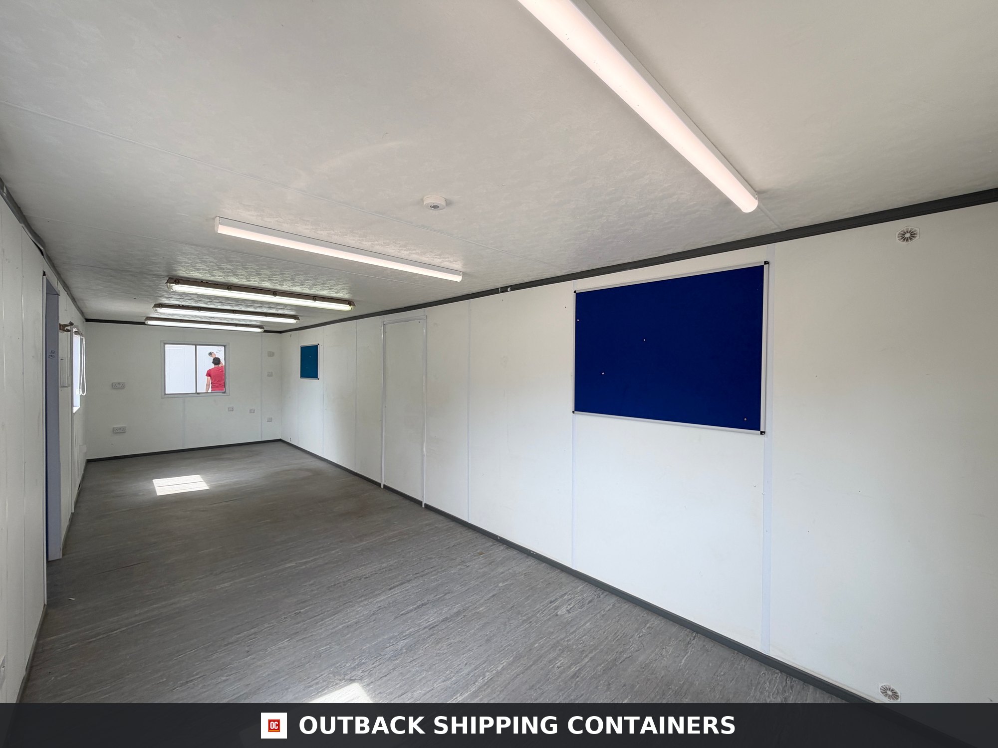 32x10ft for Sale — Rear Exterior View | Outback Shipping Containers 32x10ft — Canteen / Office — Building Site Accommodation — Portable Anti-Vandal - image 4