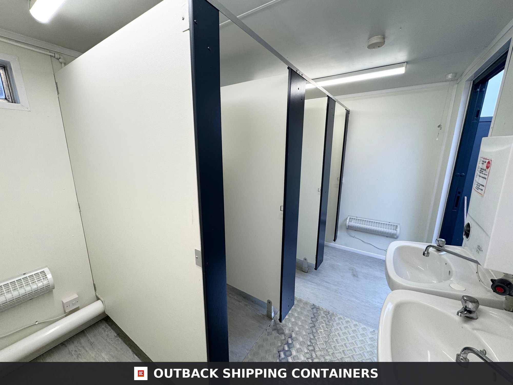 3+1 Toilet Block for Sale — Roof and Structural Detail | Outback Shipping Containers 2 3+1 Toilet Block — 16 x 9 ft Anti-Vandal — Portable Toilet Block — No 1108 — product gallery image 9 of 12