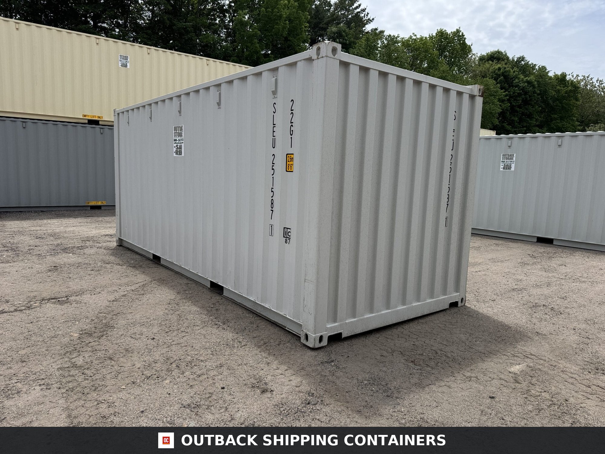 20ft New Shipping Container – Wind & Watertight – Gray — 20ft — new (image 10 of 12)
