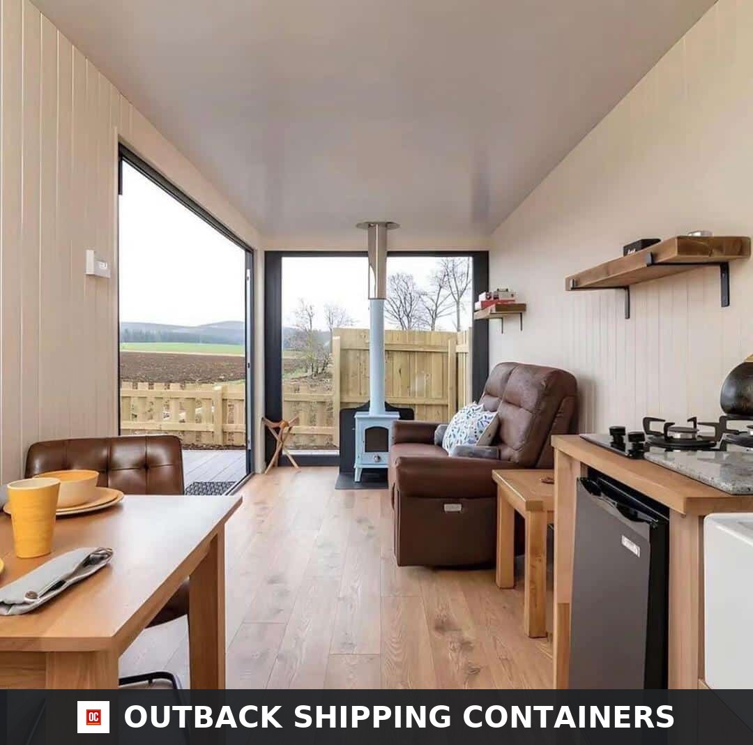 Modern Single-Storey Container House with Spacious Deck, Fully Furnished Portable Tiny Home, Disaster-Resistant Prefab Family House —…