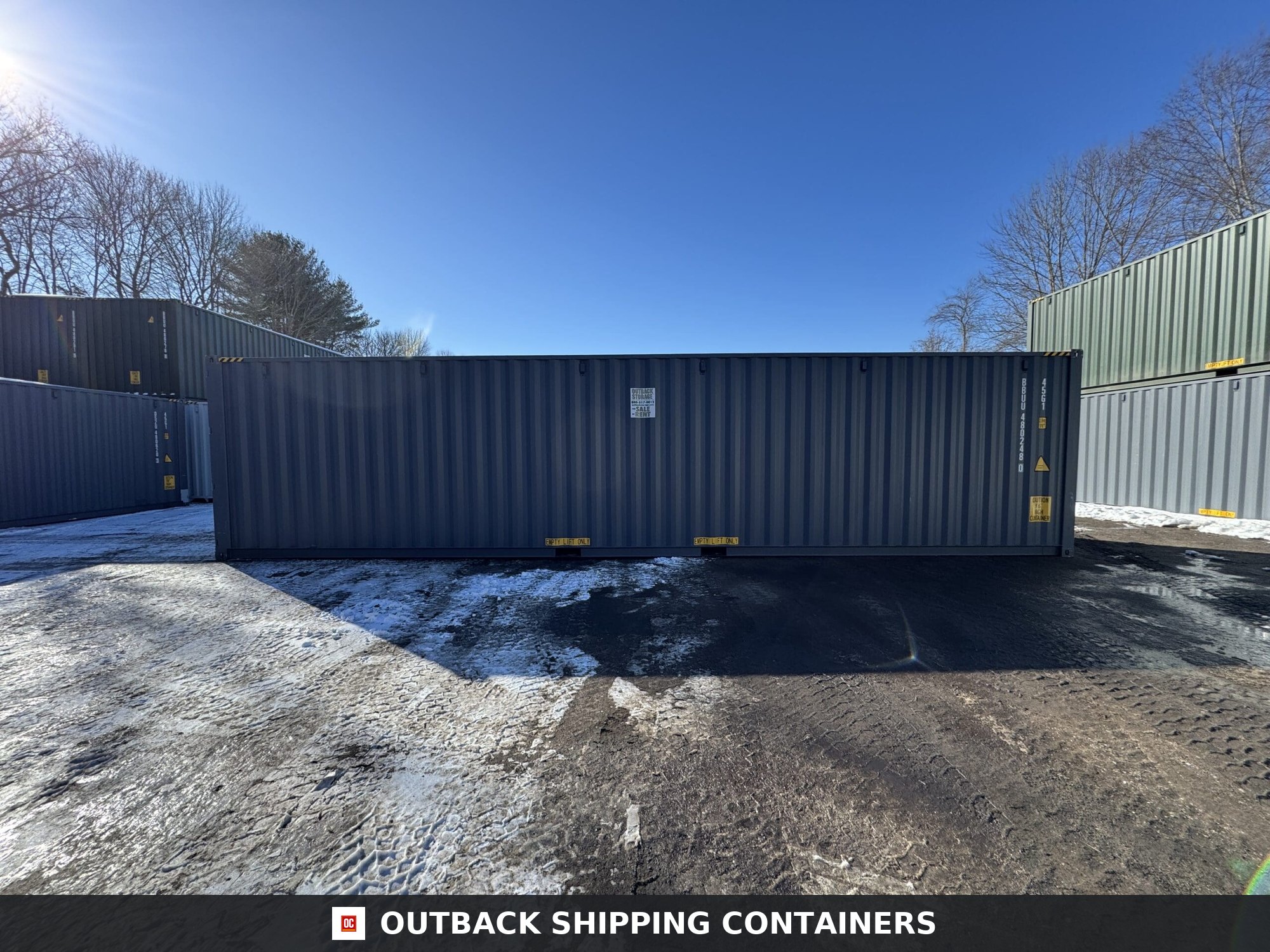 40ft New High Cube Shipping Container – Wind & Watertight – Gray — 40ft — new (image 8 of 12)