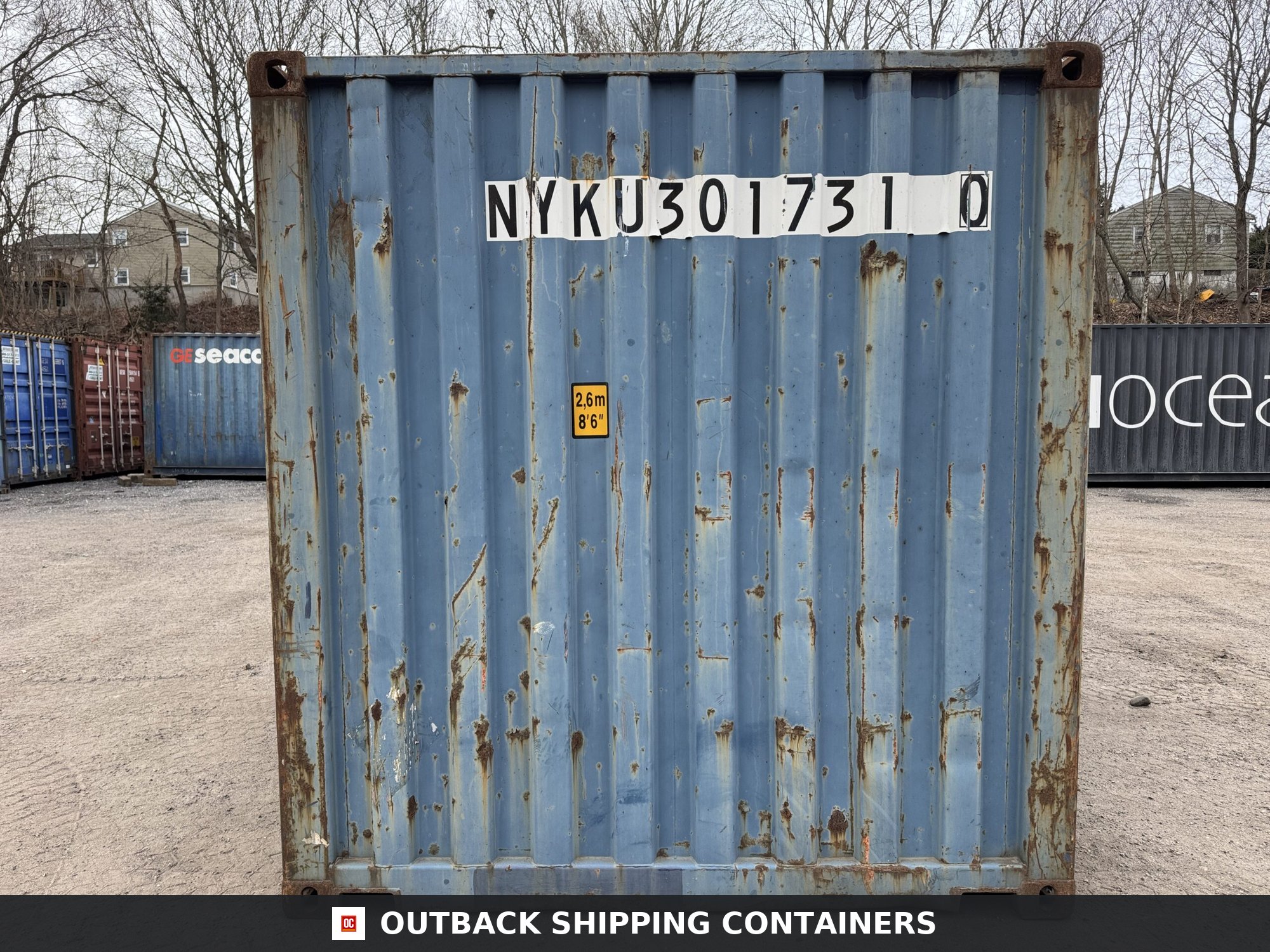20ft Used Shipping Container – Wind & Watertight – Blue — 20ft — used (image 9 of 12)