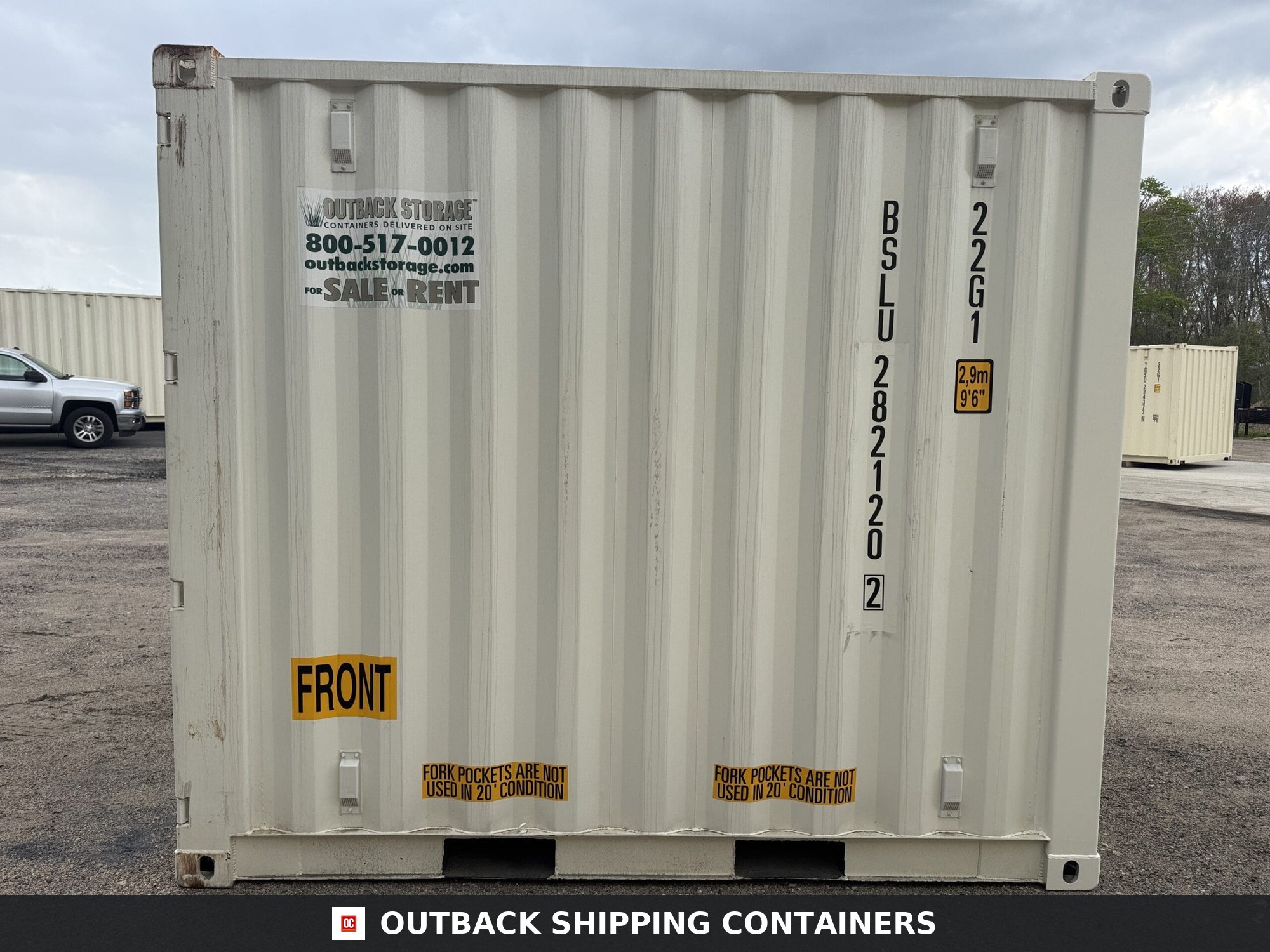 10ft New Shipping / Storage Container for Sale — Roof and Structural Detail 10ft New Shipping / Storage Container – Wind & Watertight – White — 10ft — new (image 9 of 10)