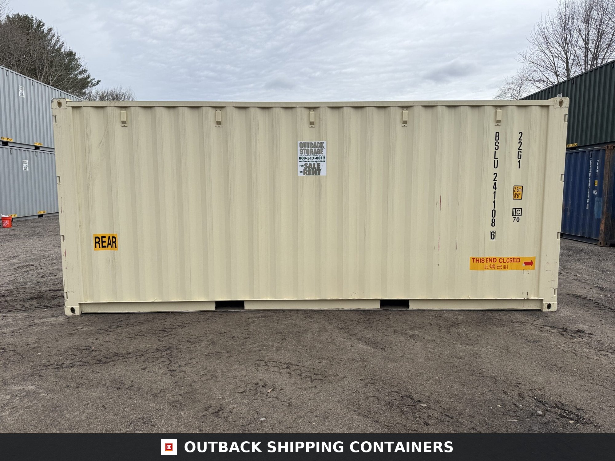 20ft New Shipping Container – Wind & Watertight – Beige — 20ft — new (image 8 of 12)