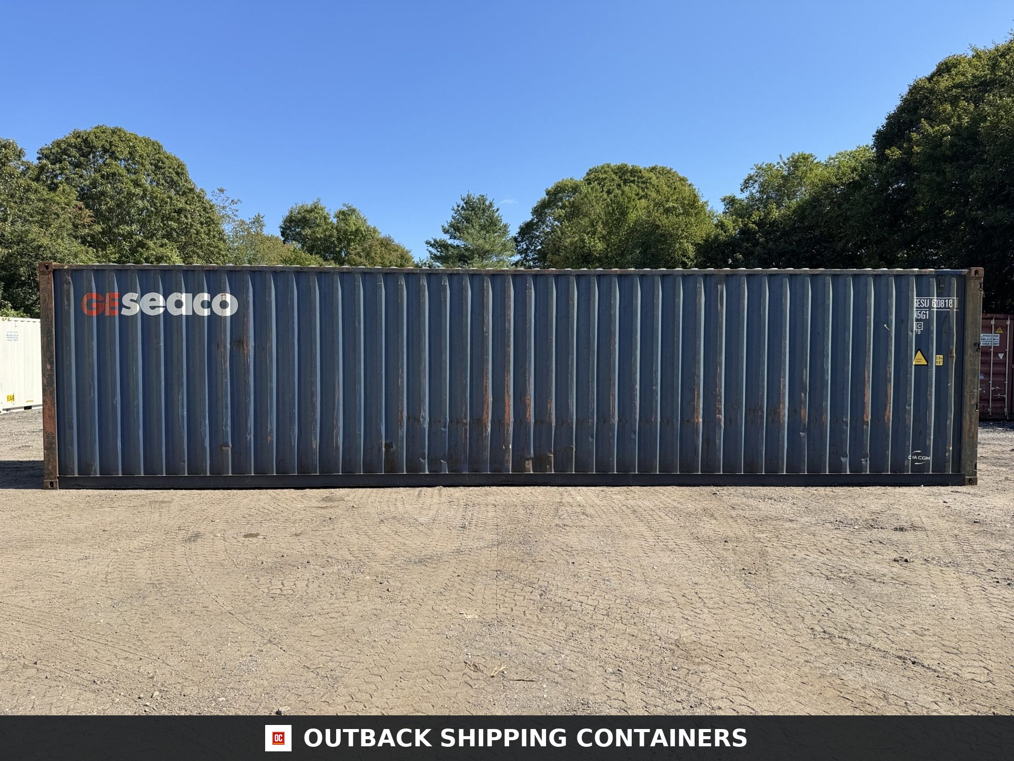40ft Used High Cube Shipping Container for Sale — Corner Casting and Frame Detail 2 3 4 5 6 10 40ft Used High Cube Shipping Container – Wind & Watertight – Blue — 40ft — used (image 10 of 12)