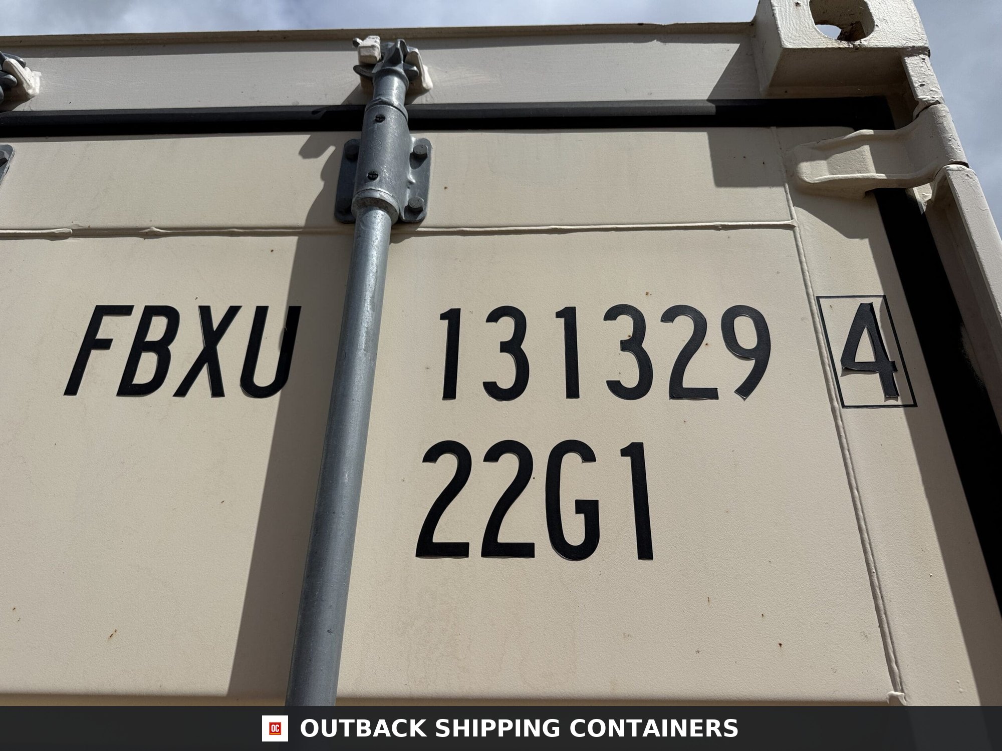 20ft Used Shipping Container – Wind & Watertight – Beige — 20ft — used (image 2 of 12)