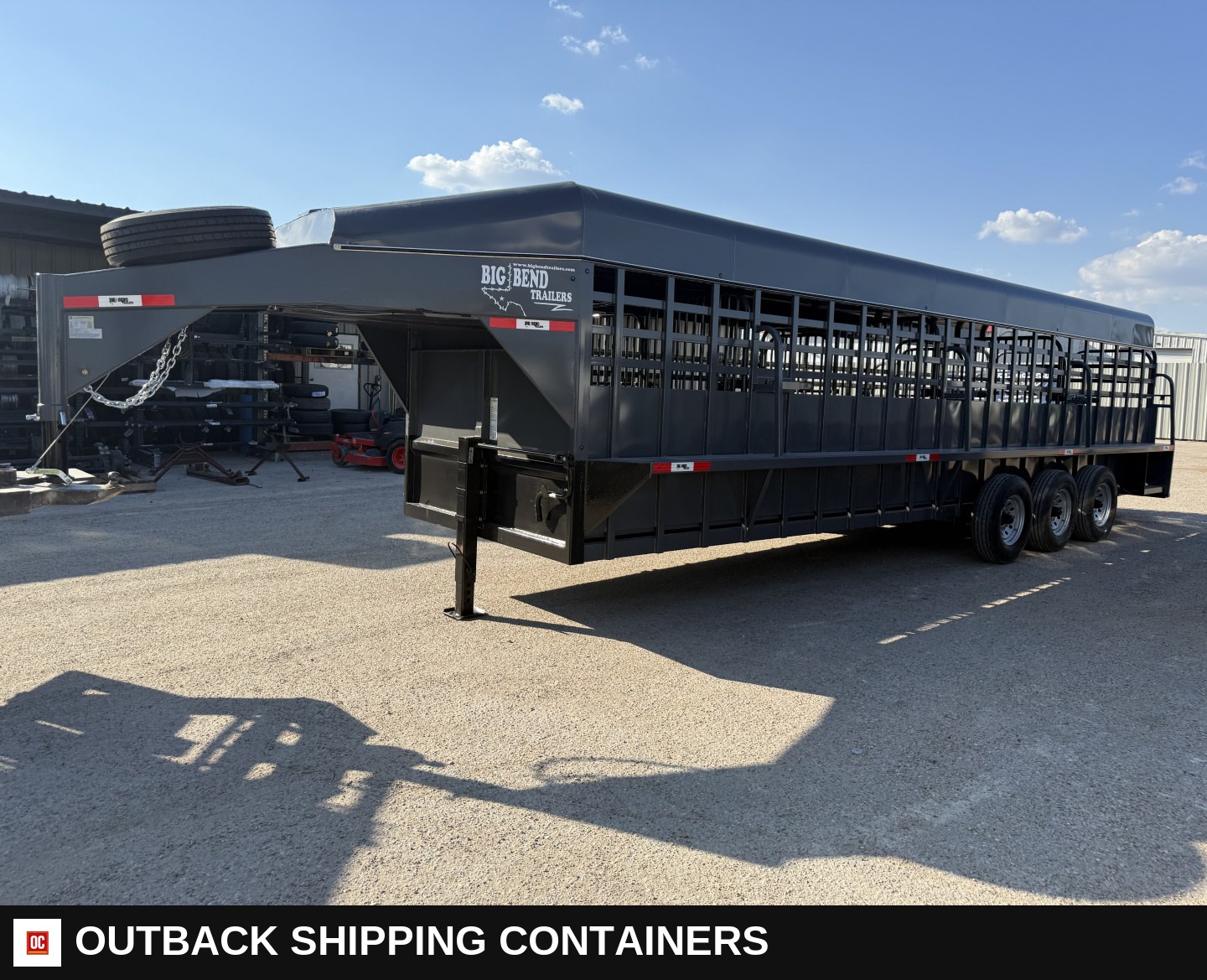 2026 Big Bend 6’8"X28' Stock / Stock Combo Trailer — Driver-Side Profile | Outback Shipping Containers 2026 Big Bend 6’8"X28' Stock / Stock Combo Trailer for sale — driver-side profile