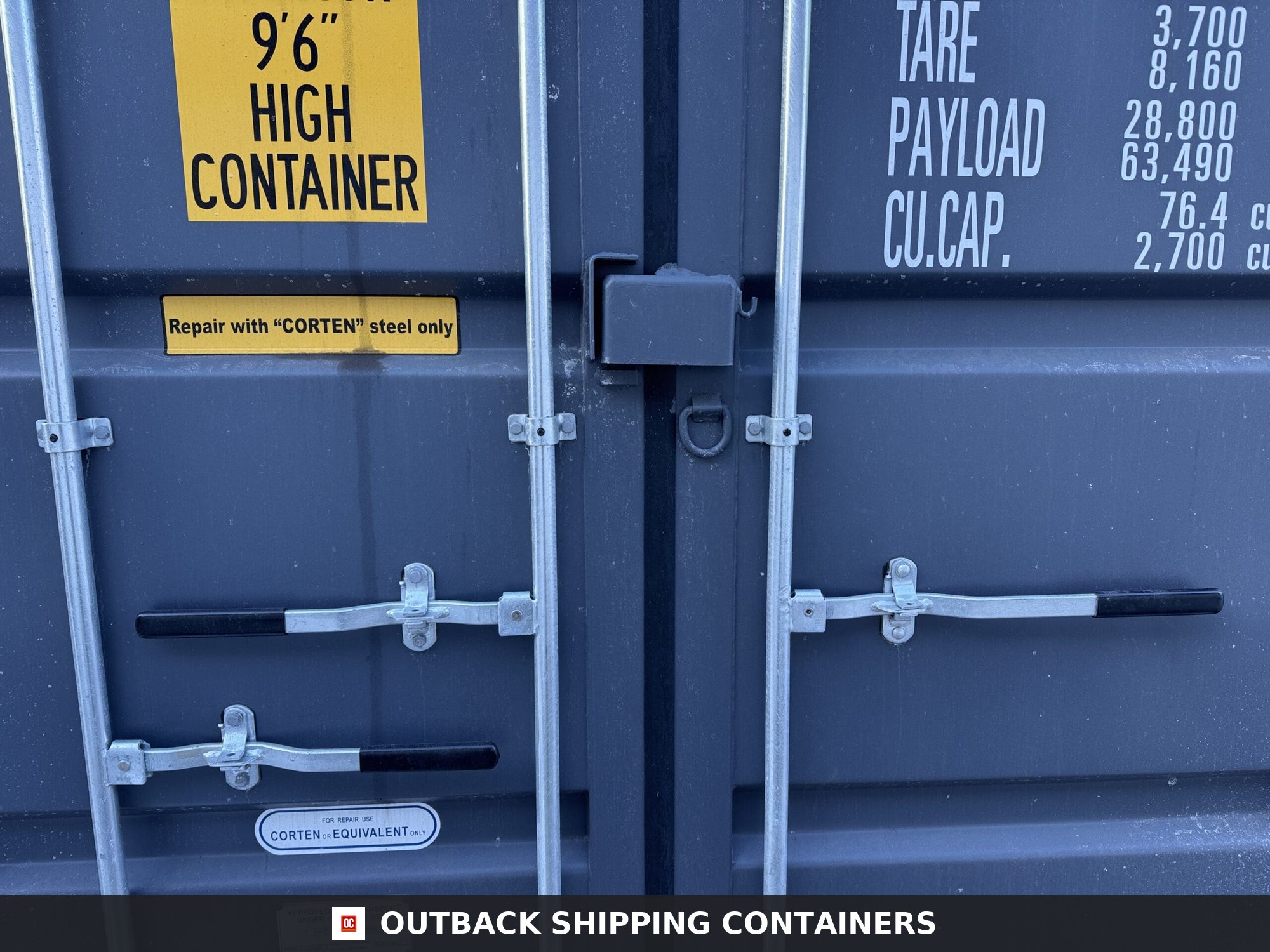 40ft New High Cube Shipping Container – Wind & Watertight – Gray — 40ft — new (image 4 of 12)