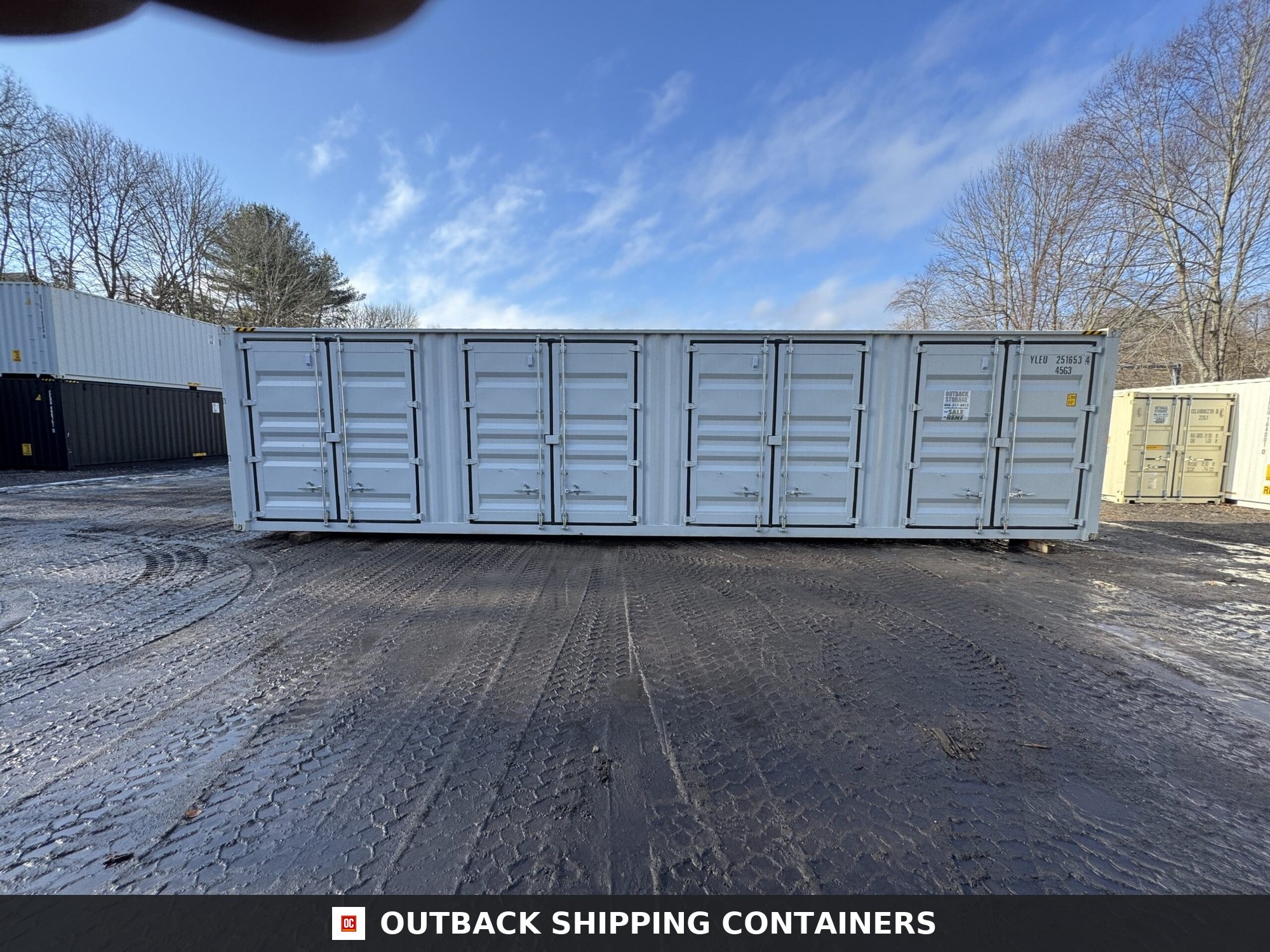 40ft New High Cube Shipping Container – Wind & Watertight – Lt Gray — 40ft — new (image 5 of 12)