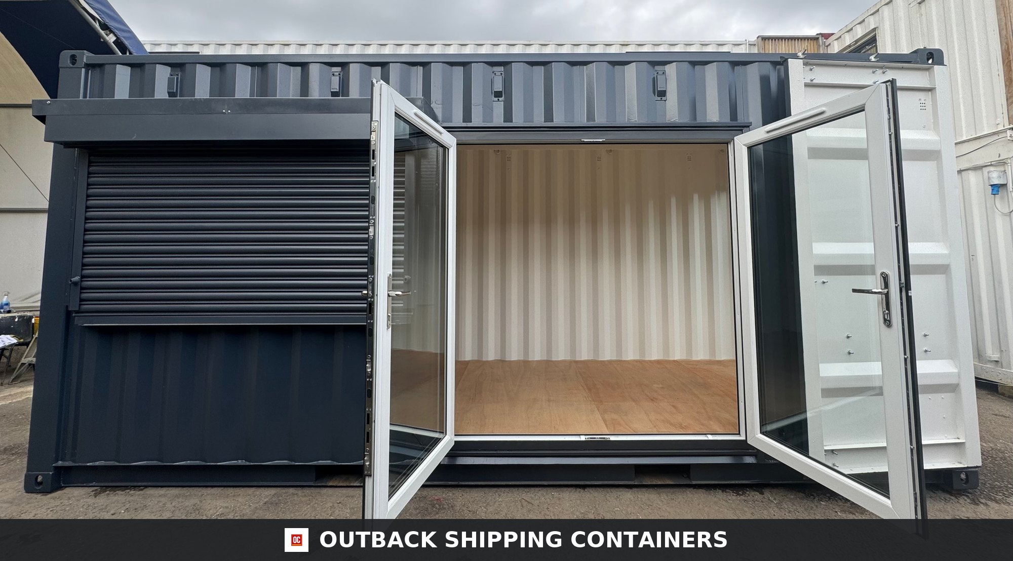 20x8ft CUSTOM SHIPPING CONTAINER CONVERSION — Interior Detail | Outback Shipping Containers 3 CD-1191 20x8ft CUSTOM SHIPPING CONTAINER CONVERSION — Portable Build — angle 6