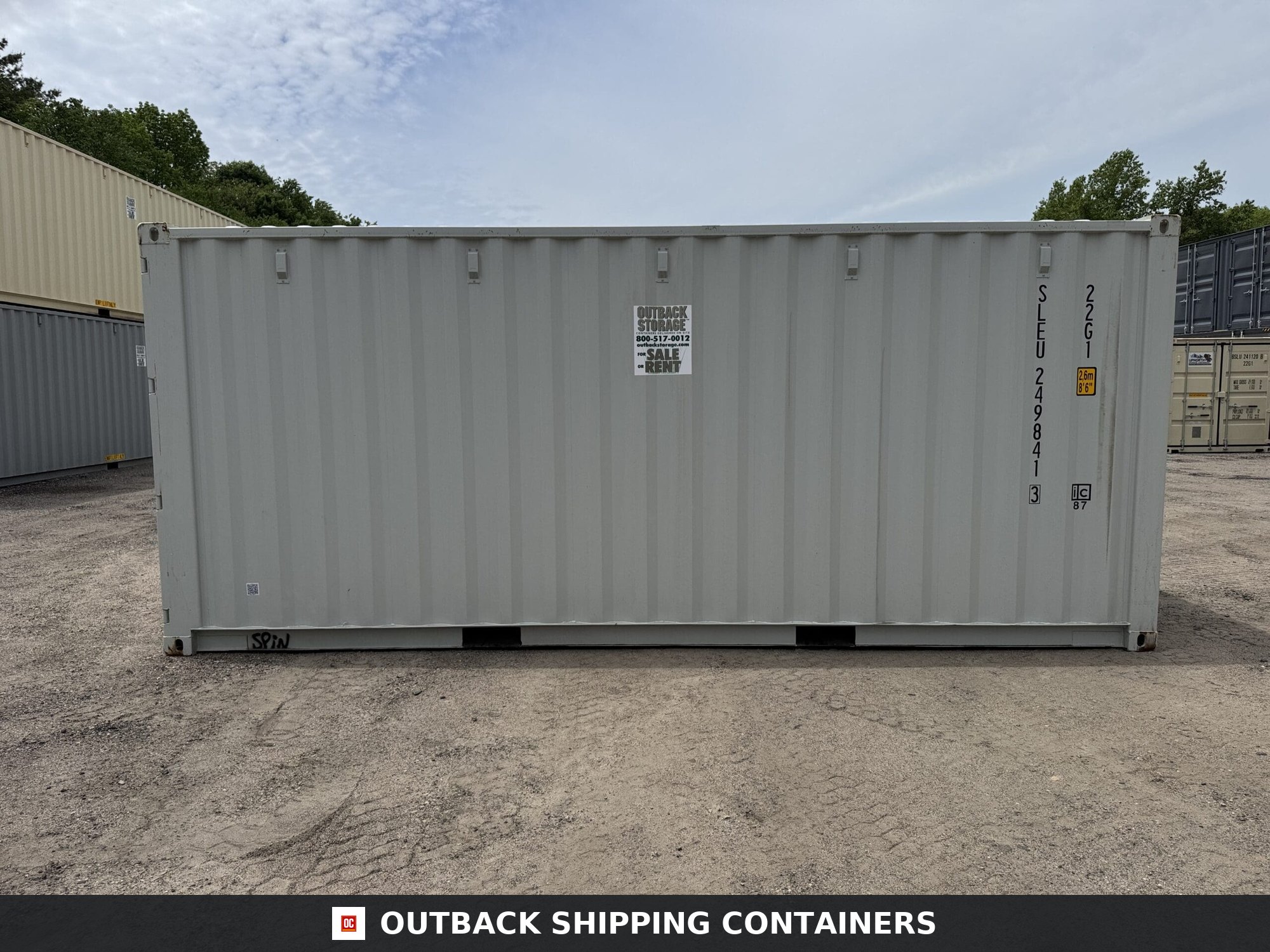 20ft New Shipping Container – Wind & Watertight – Gray — 20ft — new (image 9 of 12)