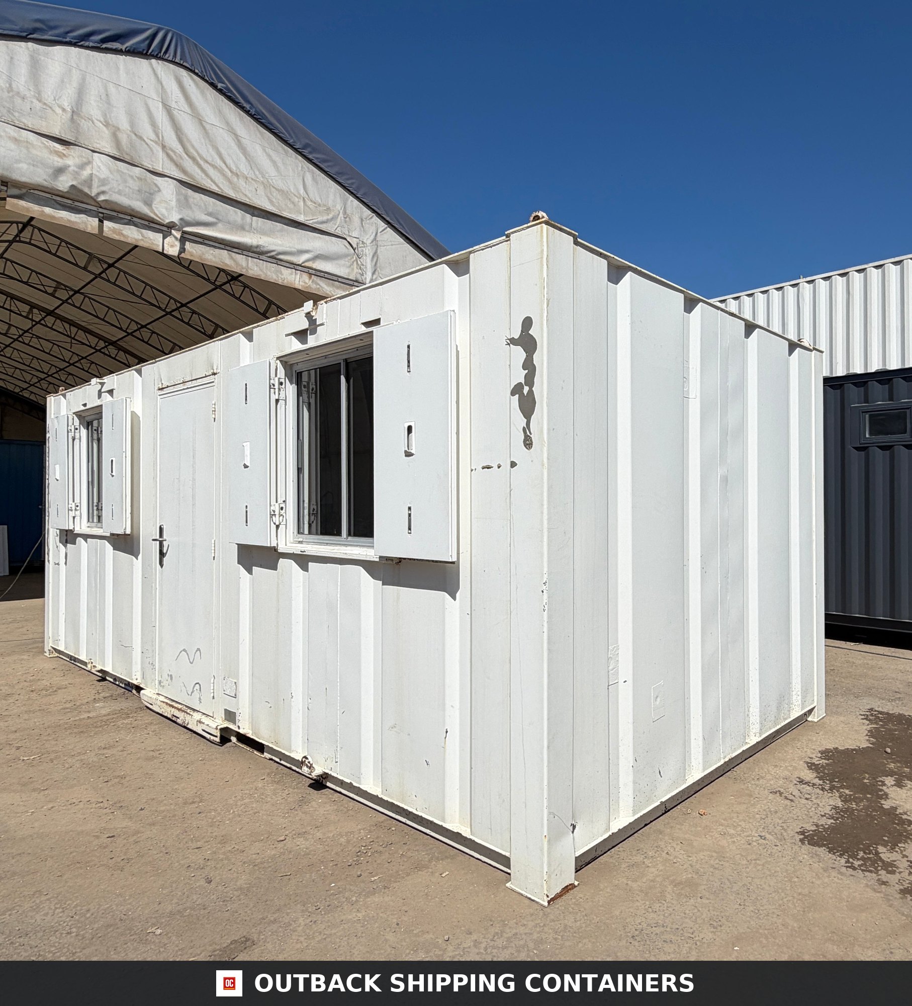 21x9ft for Sale — Window and Shutter Detail | Outback Shipping Containers 21x9ft — Canteen / Office — Building Site Accommodation — Portable Anti-Vandal - image 7