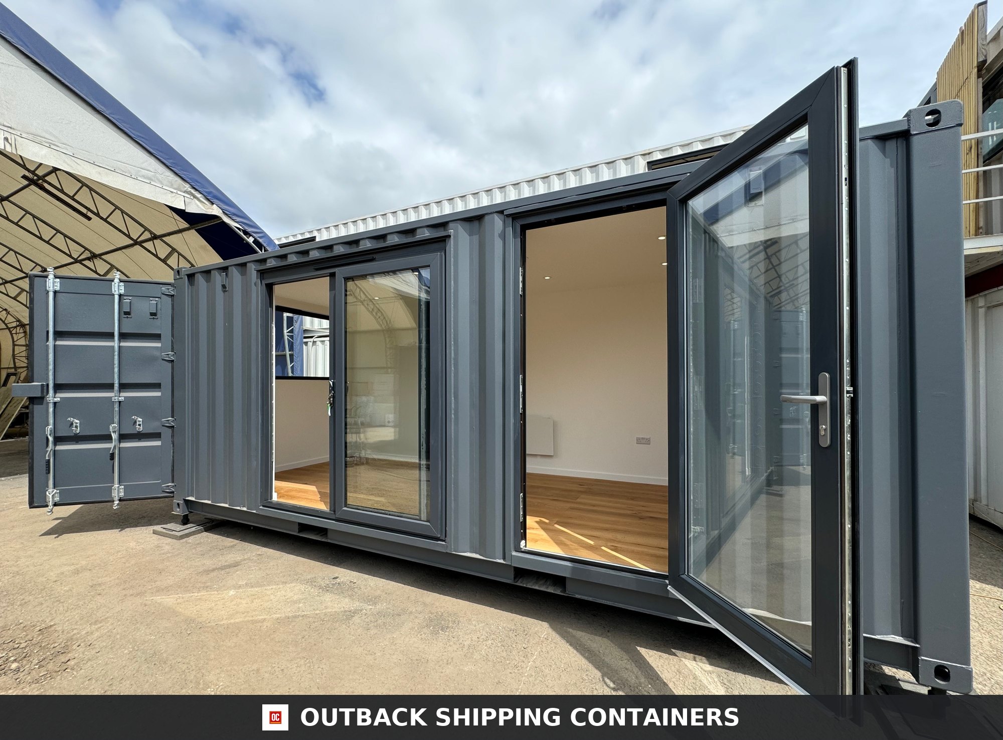 20x8ft CUSTOM SHIPPING CONTAINER CONVERSION for Sale — Roof and Structural Detail 2 3 CD-1239 20x8ft CUSTOM SHIPPING CONTAINER CONVERSION — Portable Build — angle 8