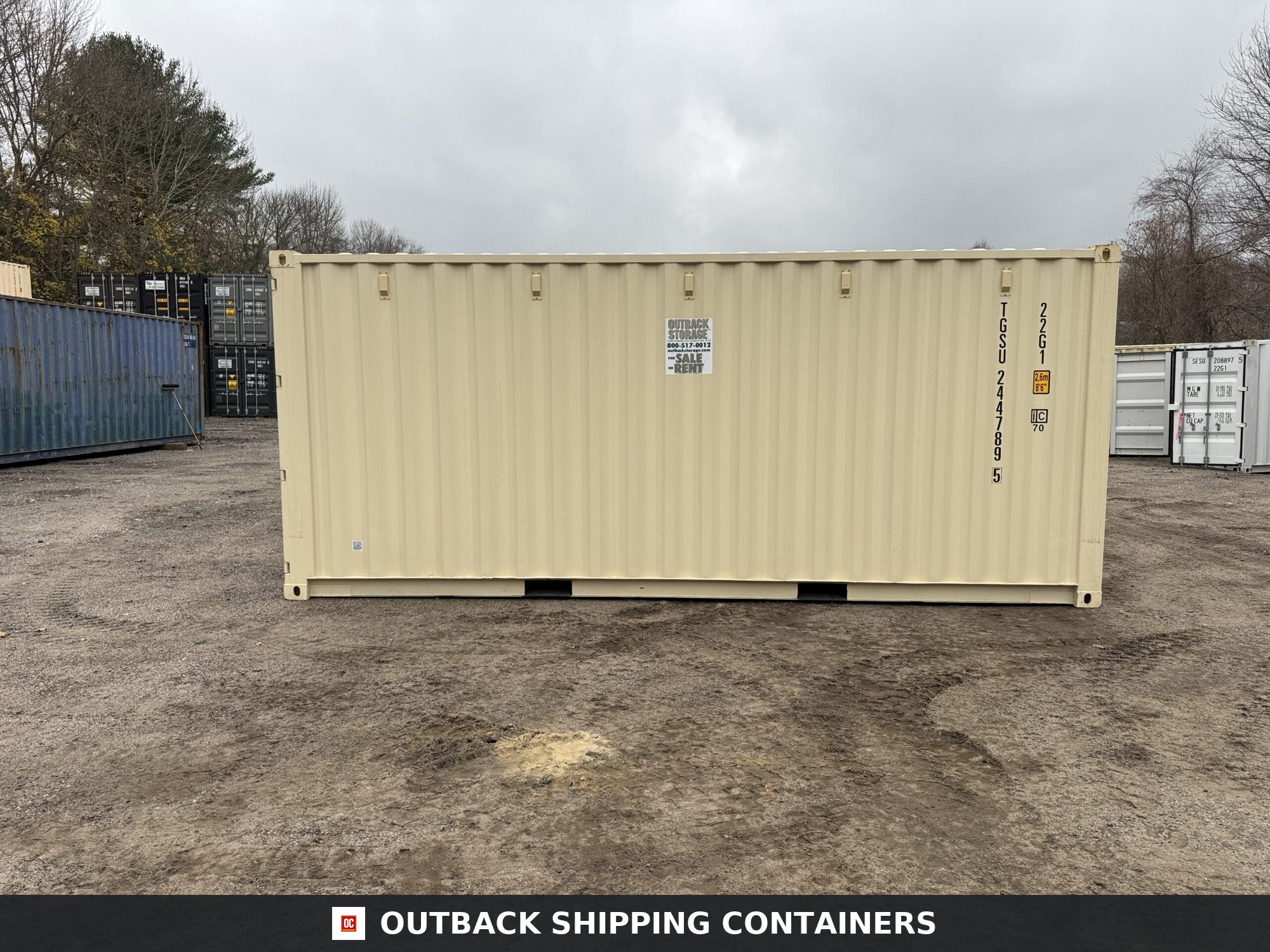 20ft New Shipping Container – Wind & Watertight – Beige — 20ft — new (image 8 of 12)