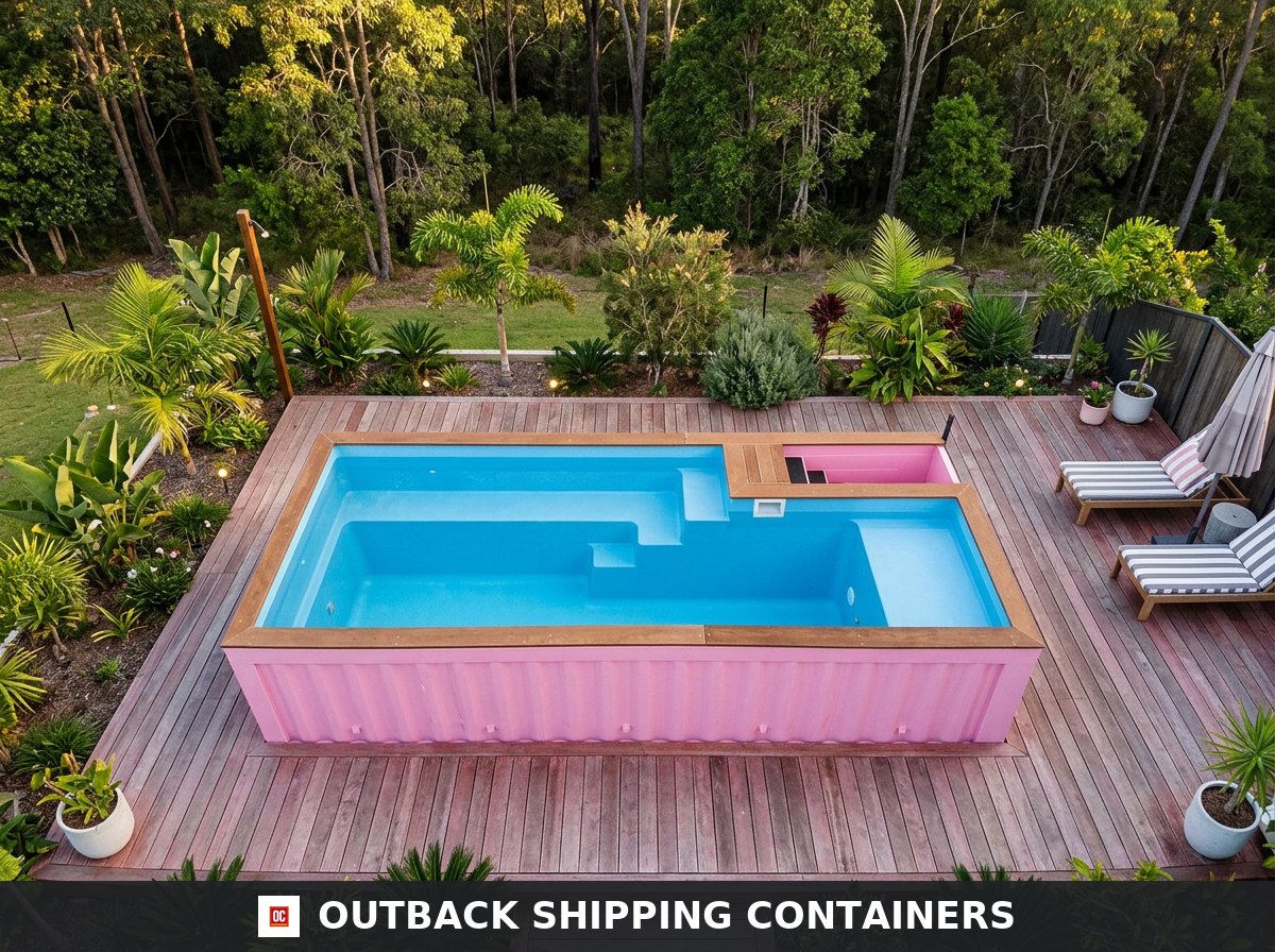 Pink 20 FT Container Pool — 20ft — new — container pools (image 2 of 4)