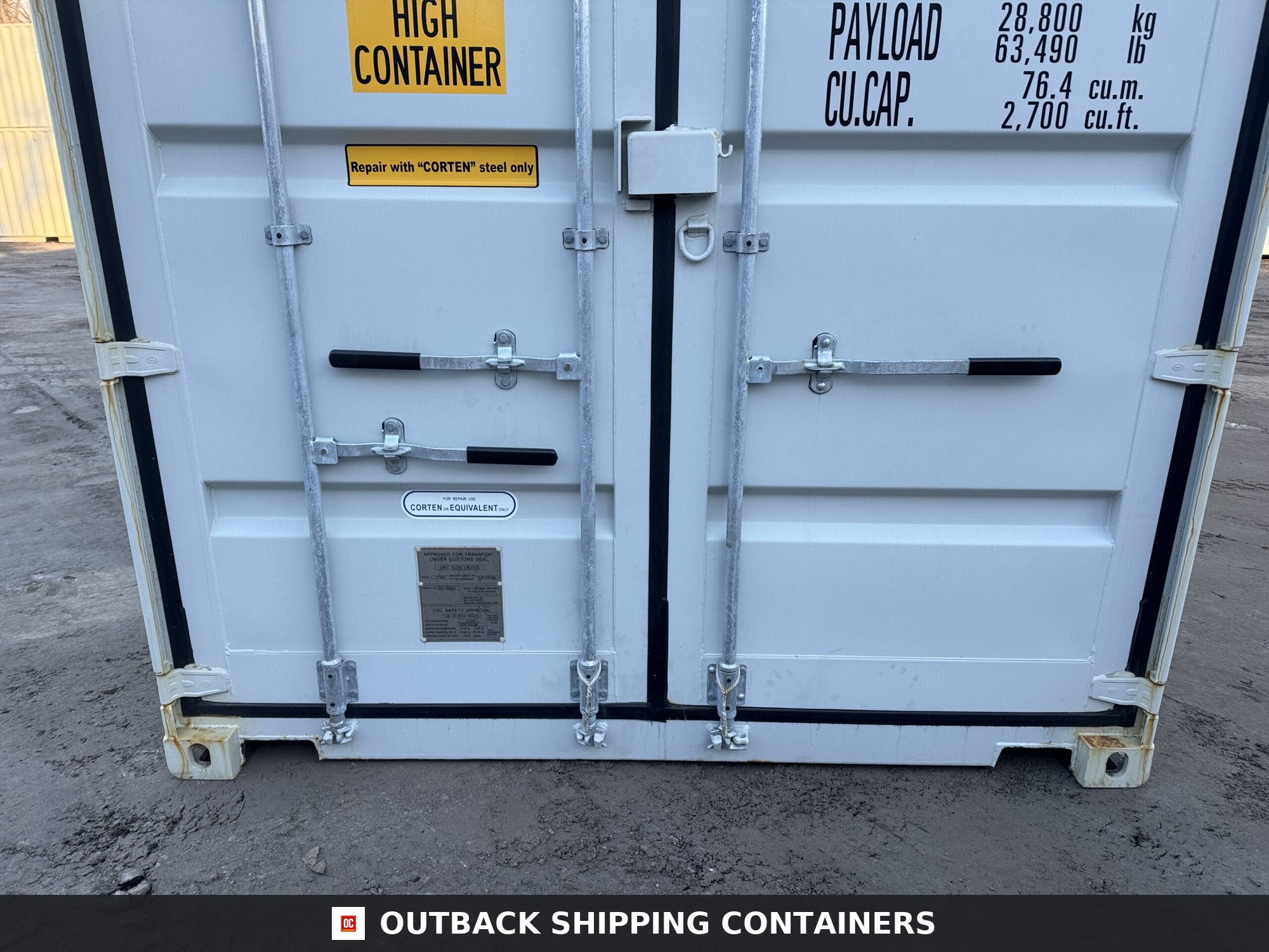 40ft New High Cube Shipping Container – Wind & Watertight – Gray — 40ft — new (image 6 of 12)