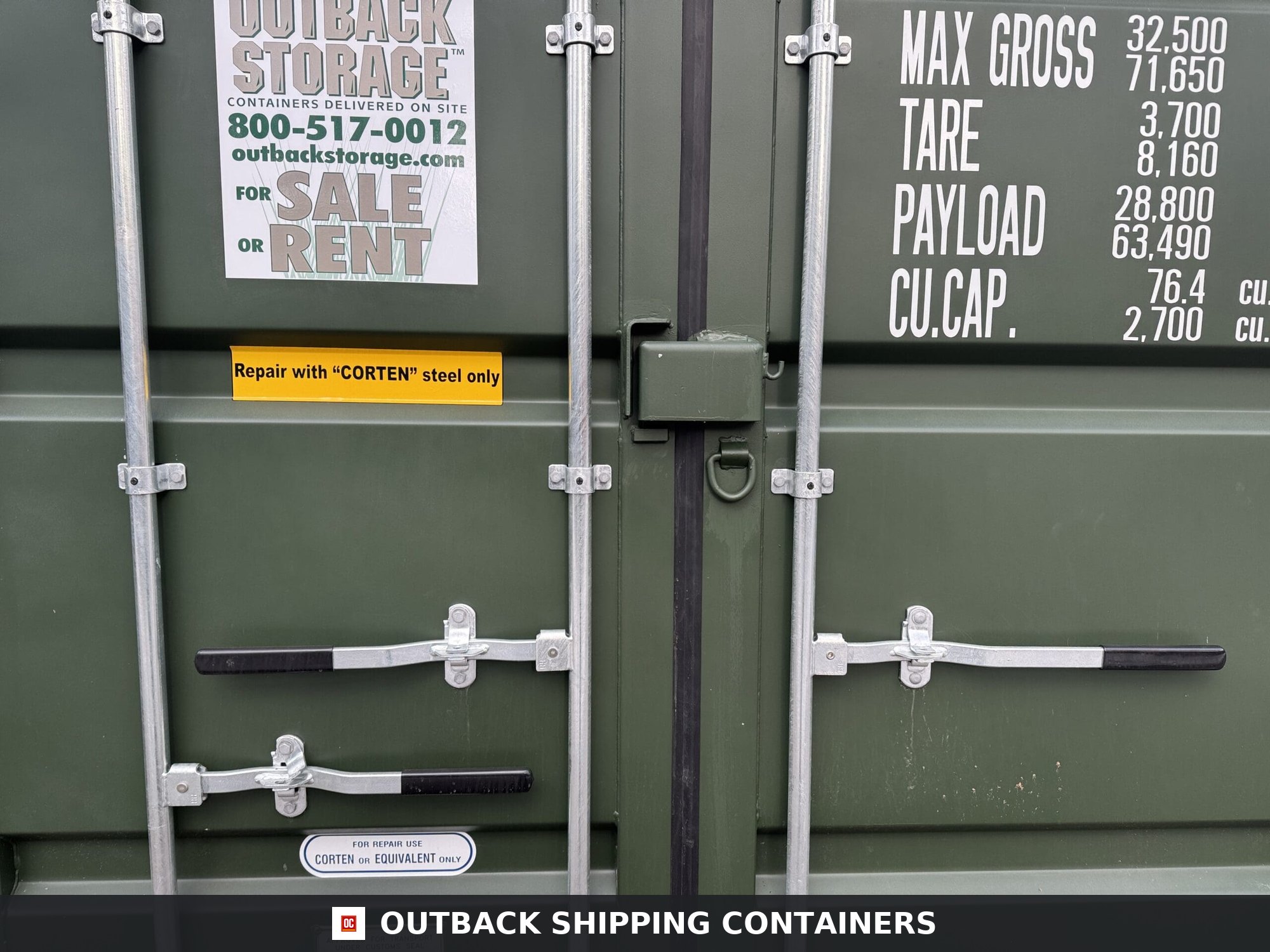 40ft New High Cube Shipping Container – Wind & Watertight – Green — 40ft — new (image 4 of 12)
