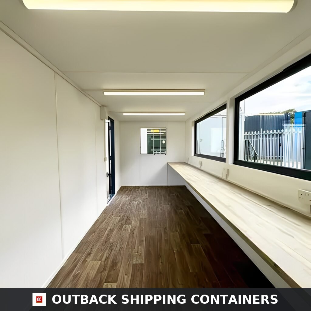 21ft x 8ft Custom Cabin Office / Canteen | Picture Windows — Window and Shutter Detail 21ft x 8ft Custom Cabin Office / Canteen | Picture Windows | Portable Building — 20ft — new (image 8 of 12)