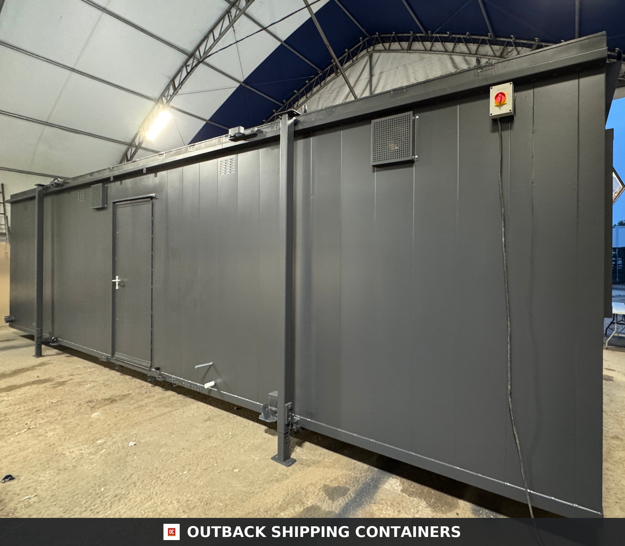 32 x 10 ft Anti-Vandal for Sale — Interior View | Outback Shipping Containers 32 x 10 ft Anti-Vandal — 2+1 Toilet + Twin Shower Room — Changing Room — 50/50 Split — No 1561 — product gallery image 5 of 28