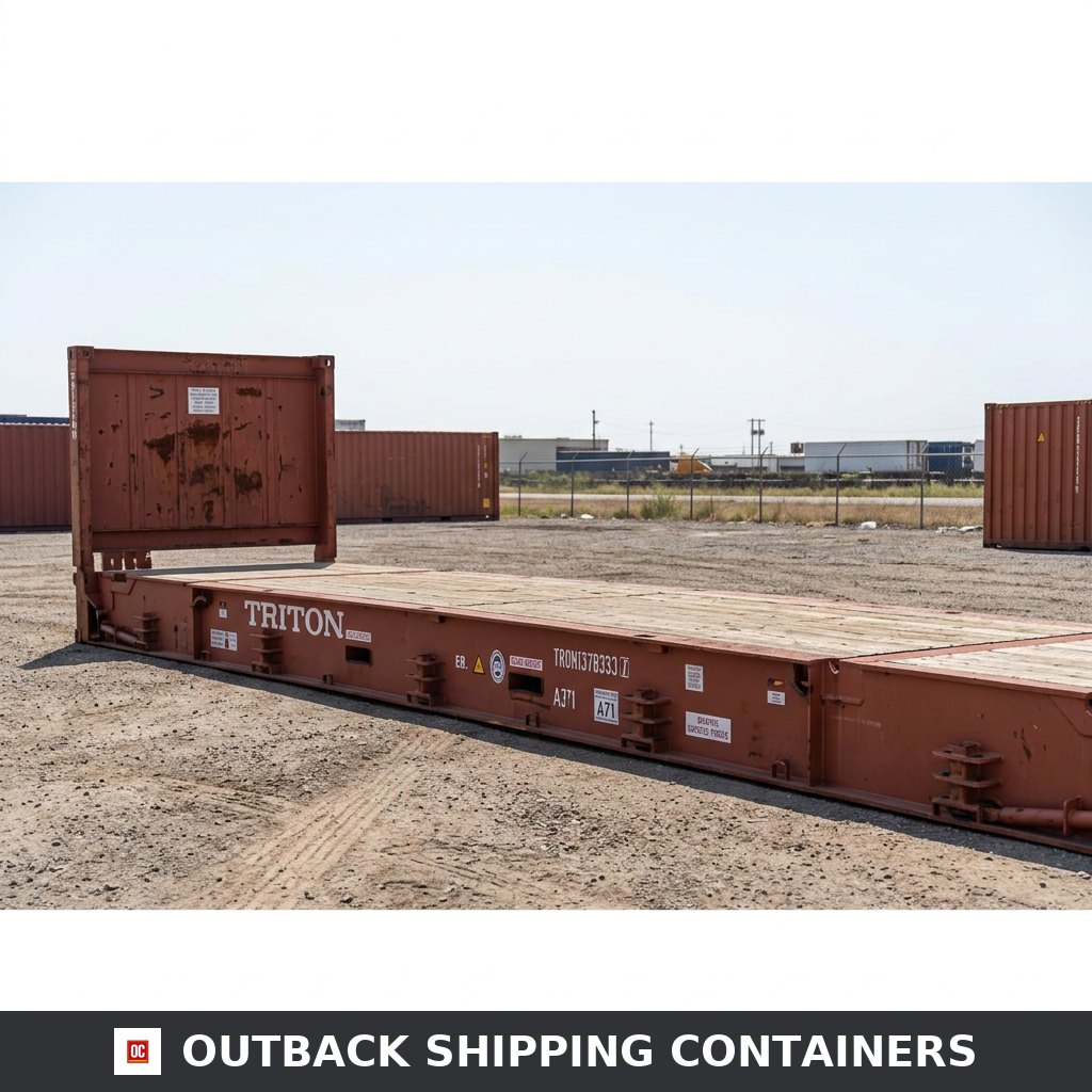 40FT x 8FT New and Used Container Flat Racks — Interior Detail | Outback Shipping Containers 40FT x 8FT New and Used Container Flat Racks — 40FT — new — flat rack containers (image 6 of 6)