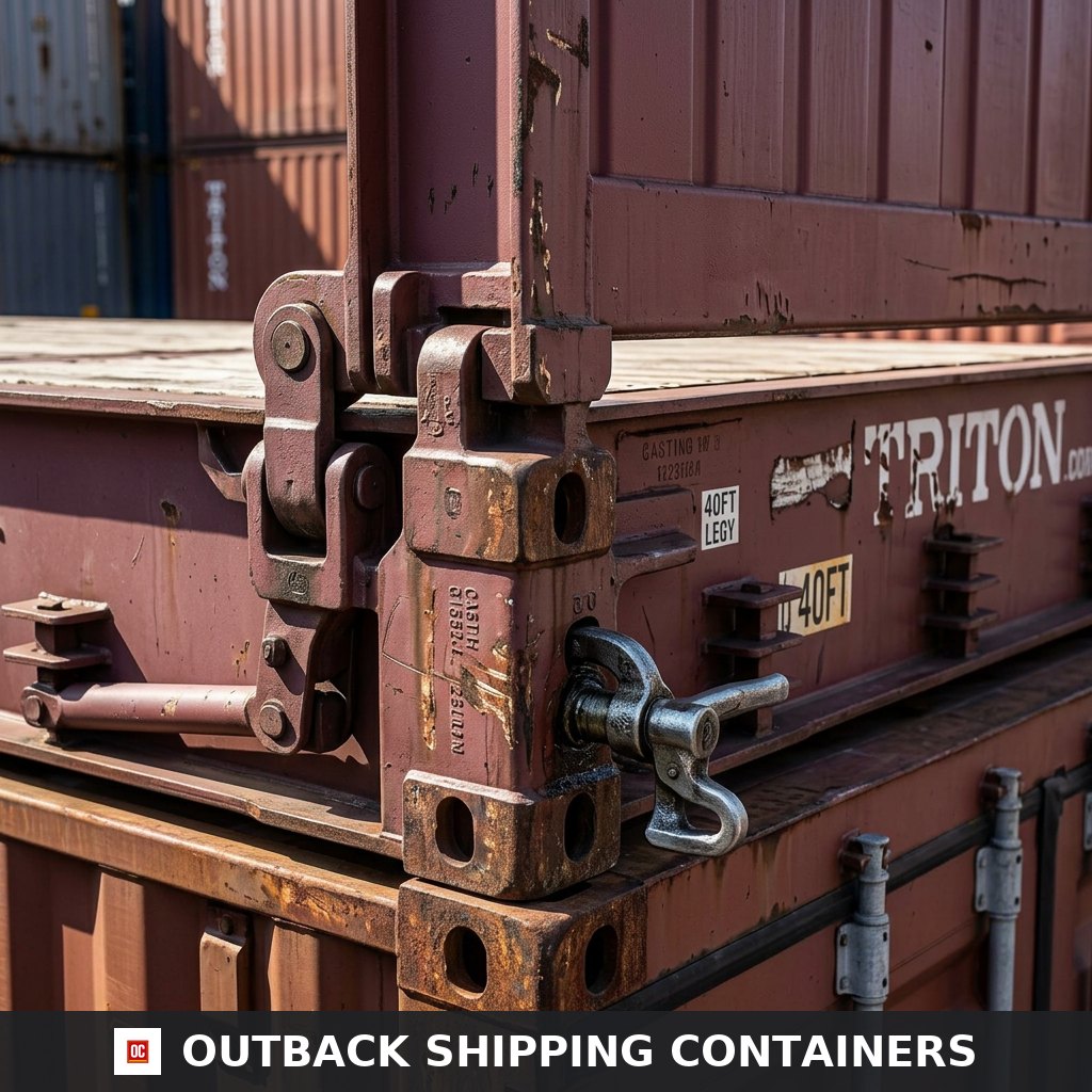 40FT x 8FT New and Used Container Flat Racks — Rear Exterior View | Outback Shipping Containers 40FT x 8FT New and Used Container Flat Racks — Flat Rack Containers (image 4 of 4)