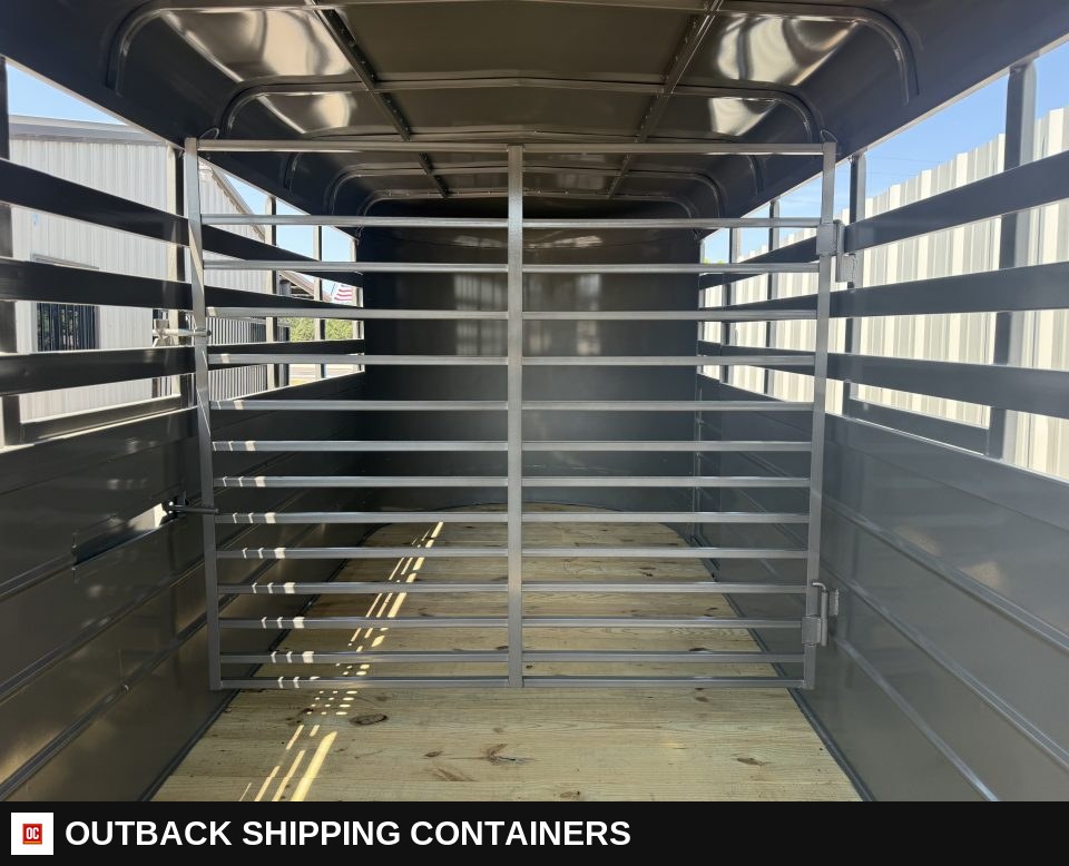 2026 WW AA 6X16 Livestock Stock Combo Trailer — Interior Floor And Walls | Outback Shipping Containers 2026 WW AA 6X16 Livestock Stock Combo Trailer for sale — interior floor and walls