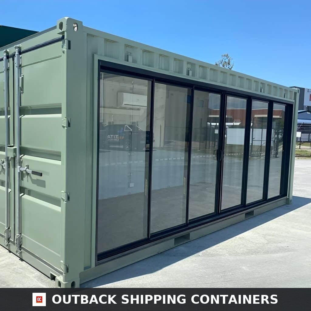 Modified 20FT container office with Glass door & AC — 20ft — new (image 1 of 4)