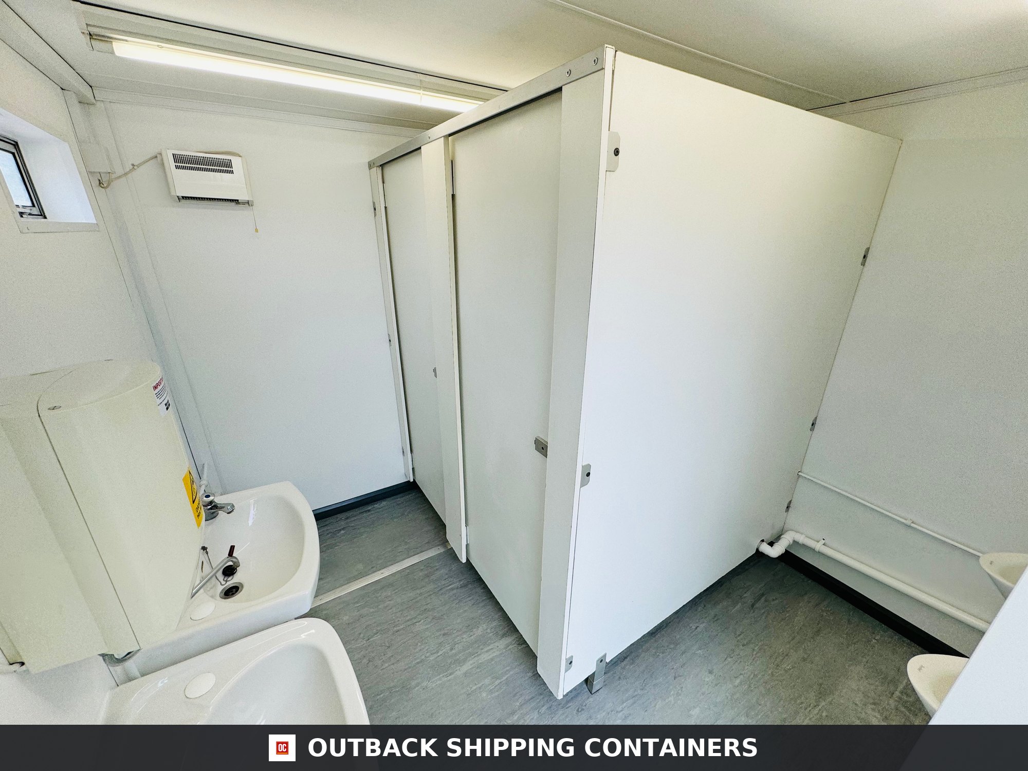 13 x 9 ft Anti-Vandal for Sale — Side Profile View | Outback Shipping Containers 13 x 9 ft Anti-Vandal — 2 + 1 Toilet Block — Portable Building — No 1100 — product gallery image 2 of 14