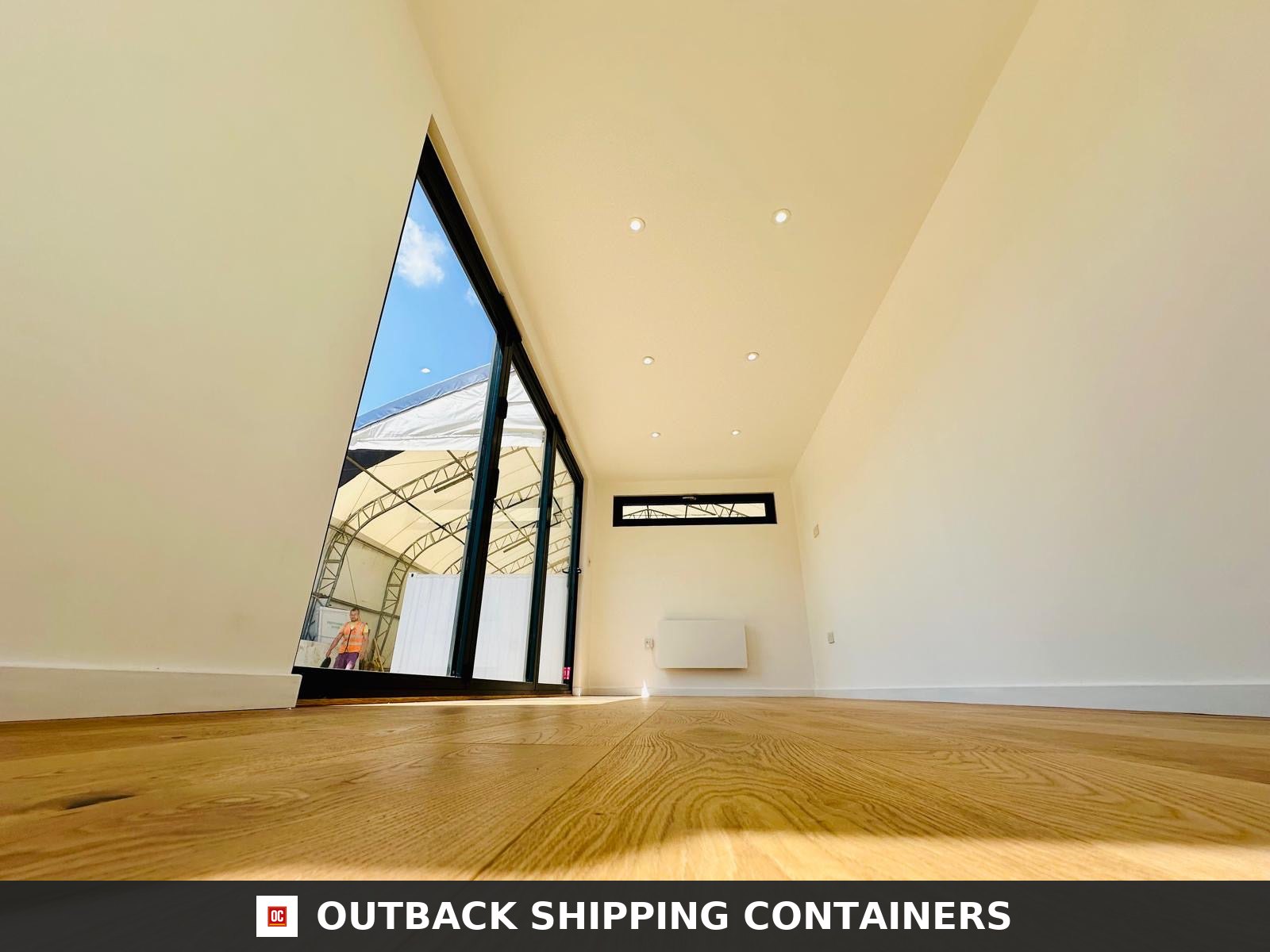 CD-1237 20x8ft CUSTOM SHIPPING CONTAINER CONVERSION — Portable Build — angle 8