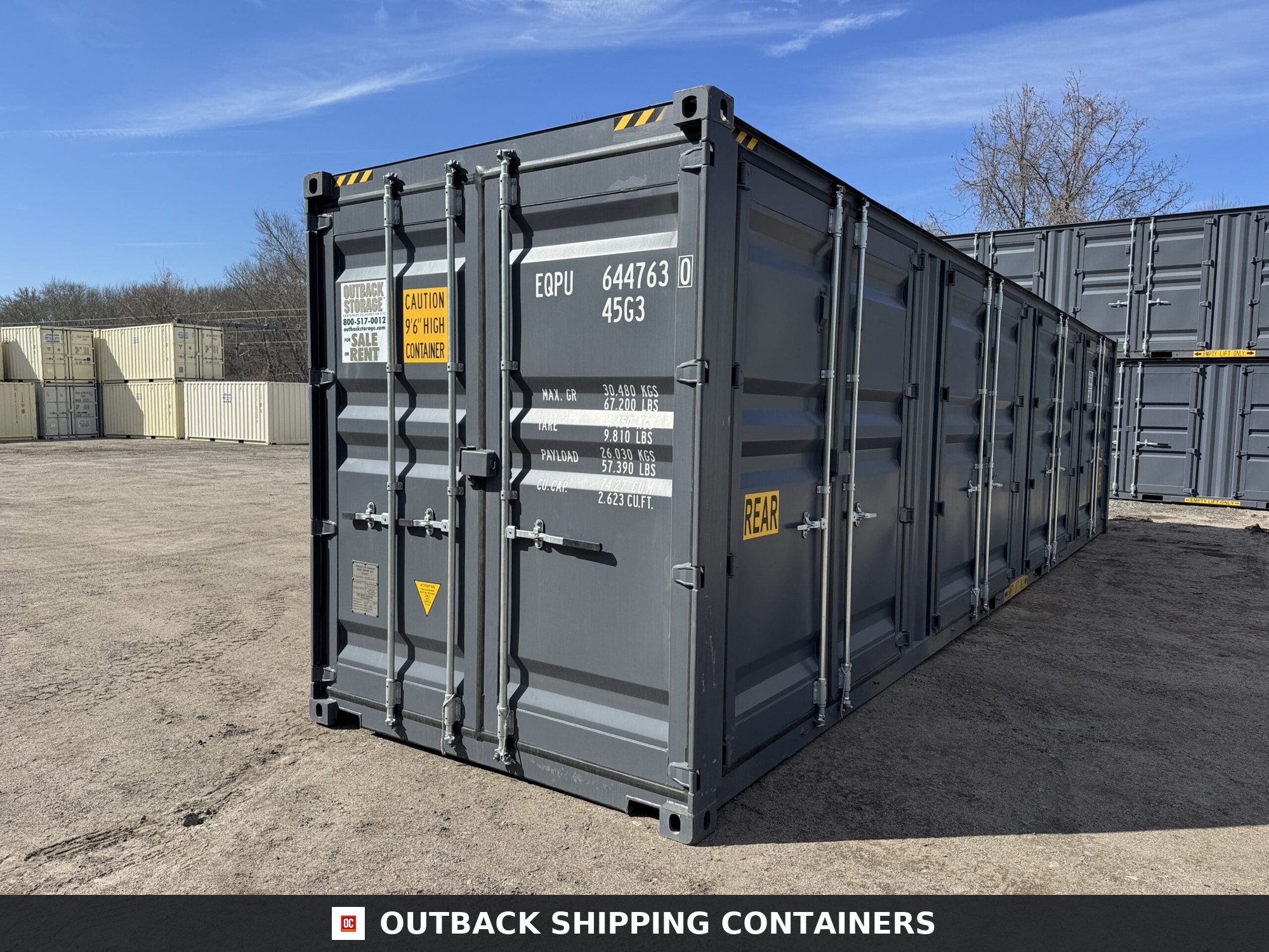 40ft New High Cube Shipping Container – Wind & Watertight – Dk Gray — 40ft — new (image 8 of 12)