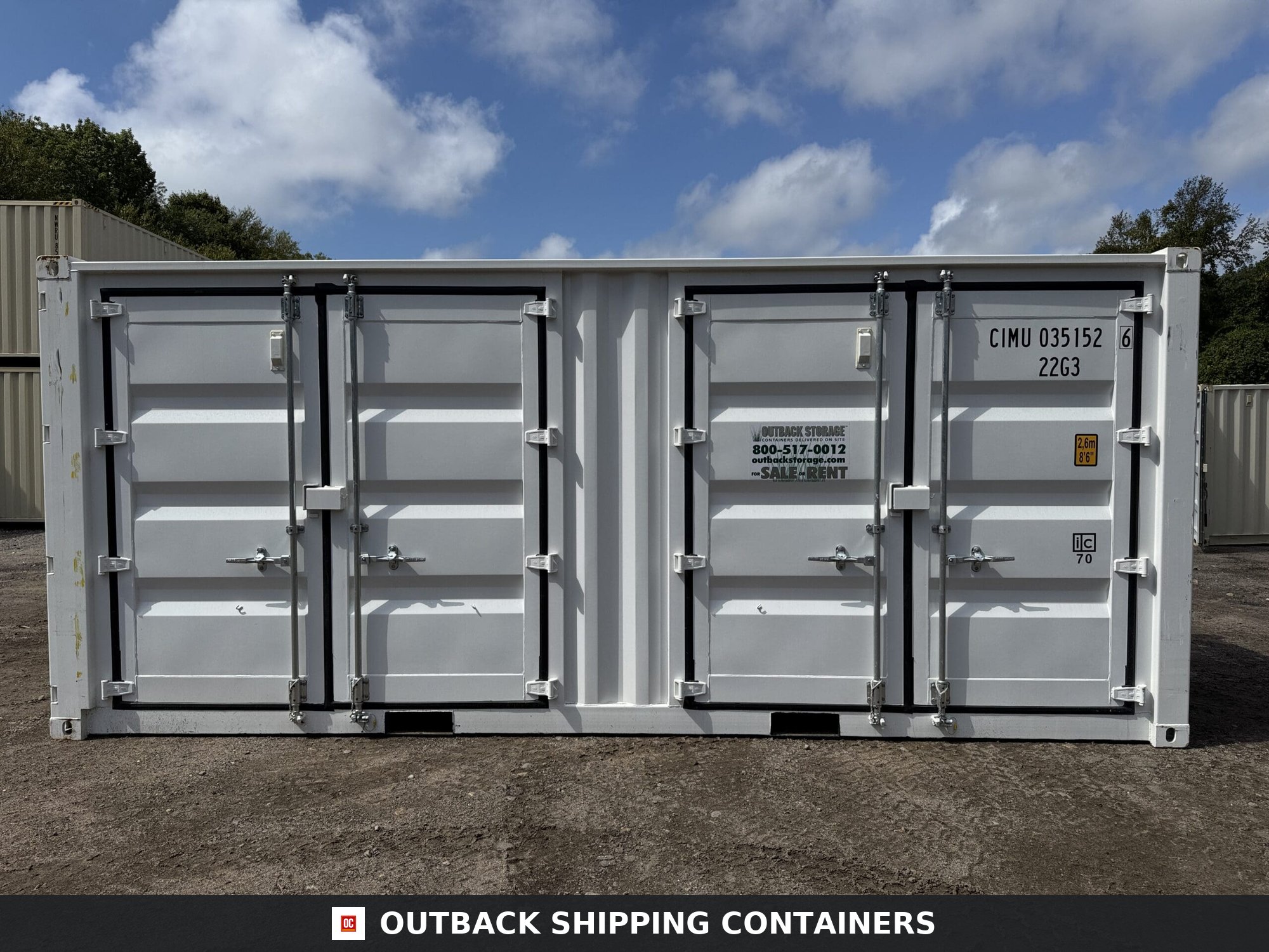 20ft New Shipping Container – Wind & Watertight – White — 20ft — new (image 10 of 12)