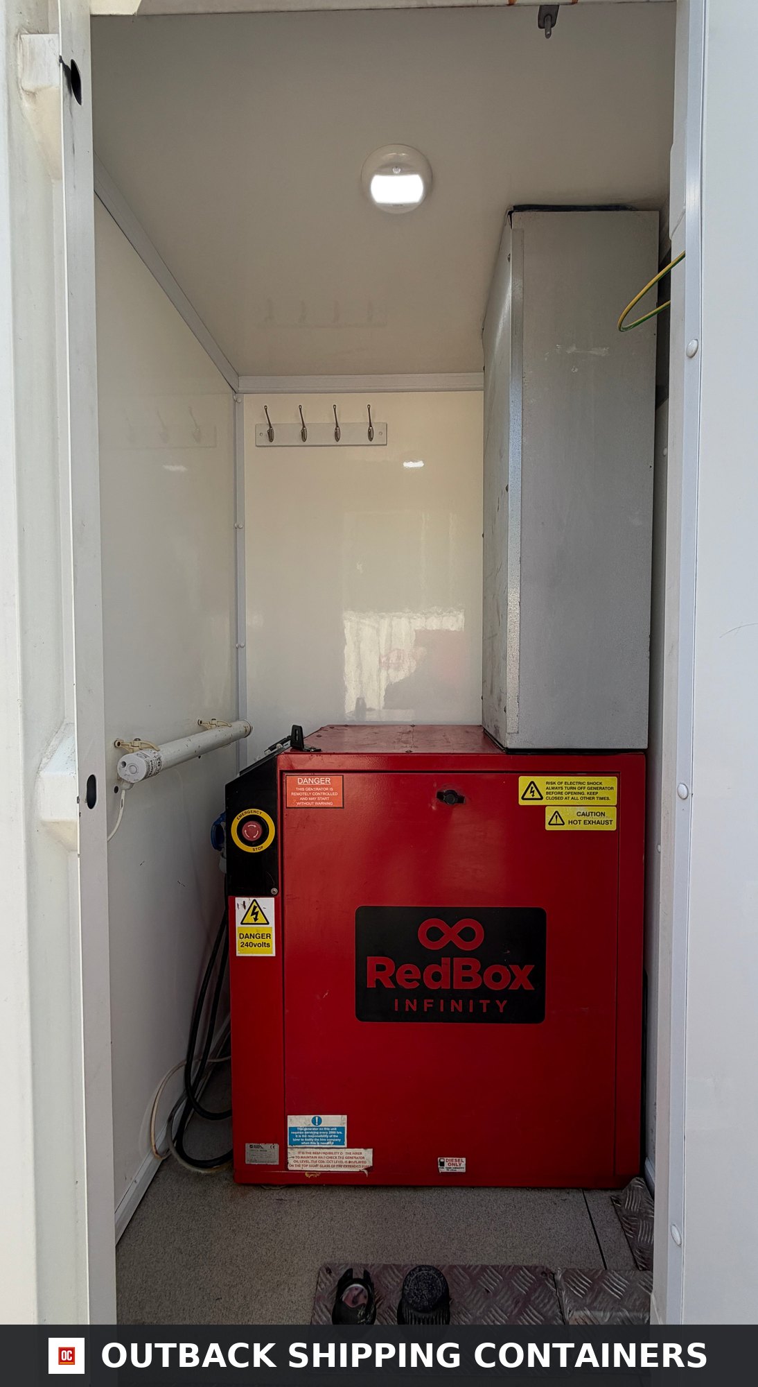 BOSS CABIN for Sale — Door and Entry Detail | Outback Shipping Containers BOSS CABIN — Towable Mobile Welfare — Toilet, Canteen & Drying Room — Self Contained — Building Site - image 6