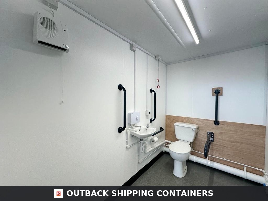 32 x 10 ft CUSTOM for Sale — Roof and Structural Detail | Outback Shipping Containers 32 x 10 ft CUSTOM — Mens/Ladies + Disabled Access Toilet Block — Portable Welfare — No 1395 — product gallery image 9 of 16