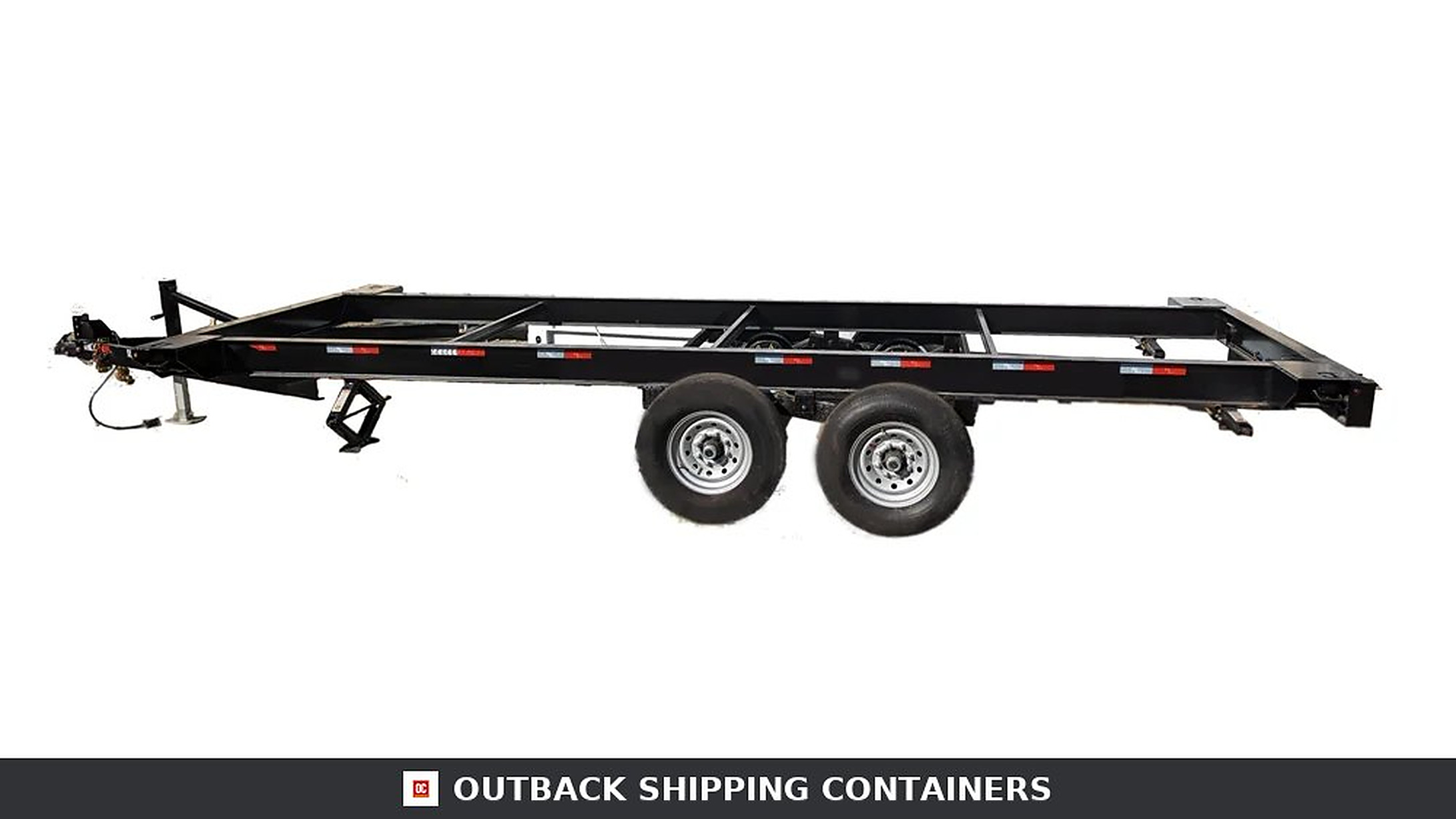 20ft Bumper Pull Container Chassis 20ft Bumper Pull Container Chassis for sale — front exterior view