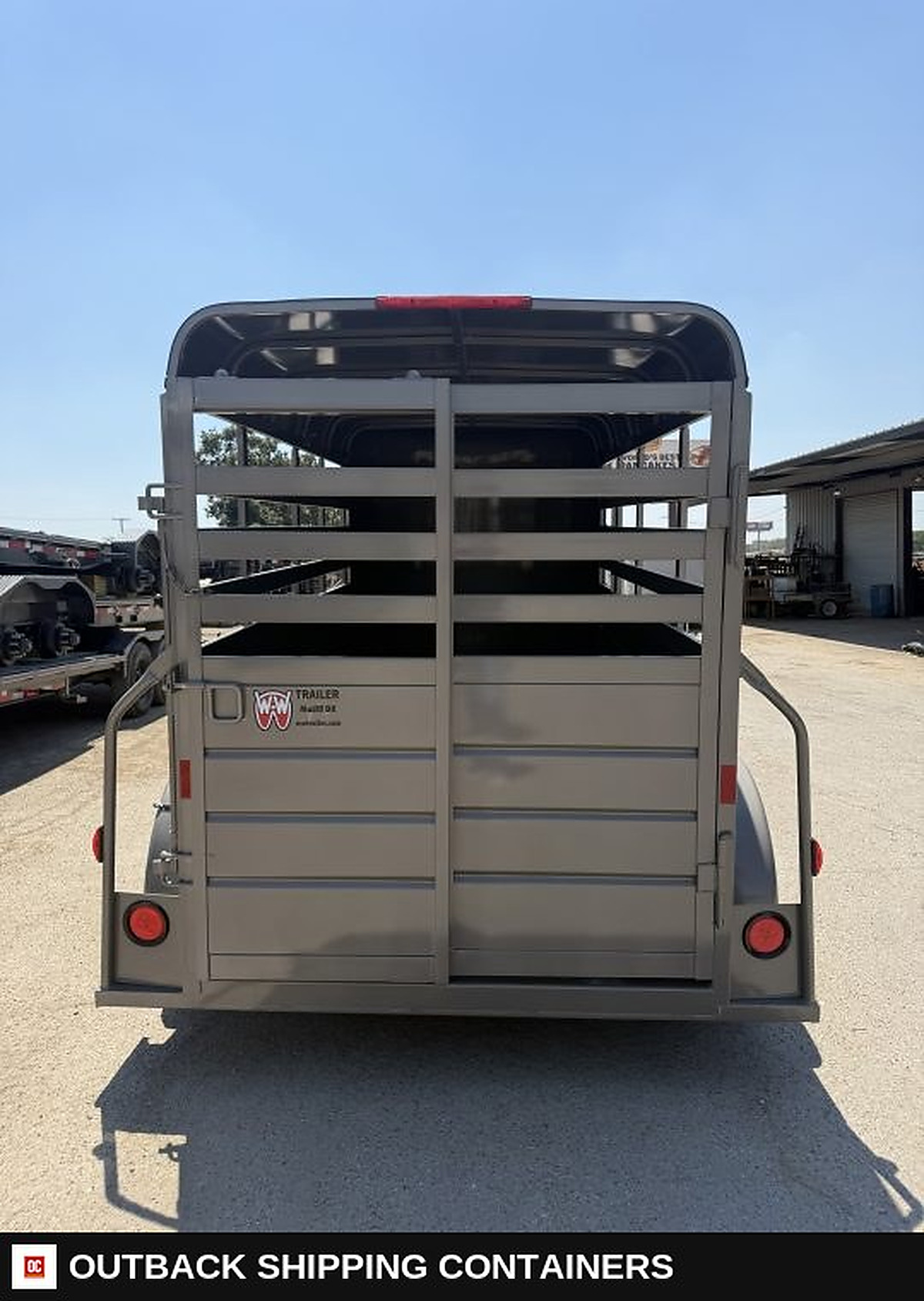 2027 WW AA 5X12 Livestock Stock Combo Trailer — Floor And Decking Detail | Outback Shipping Containers 2027 WW AA 5X12 Livestock Stock Combo Trailer for sale — floor and decking detail