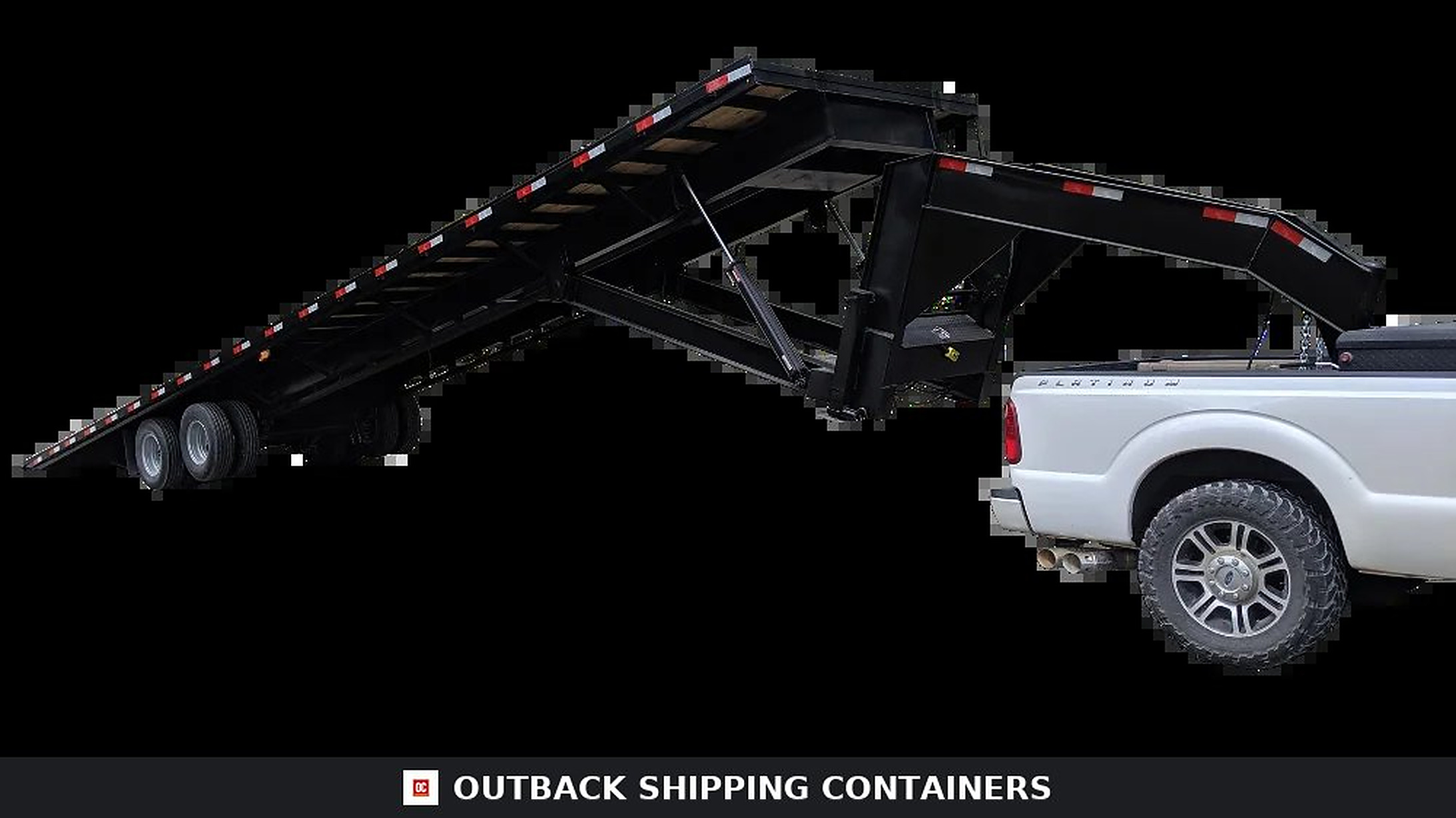 40ft Tilt-Bed Shipping Container Trailer (V2) for sale — center divider gate