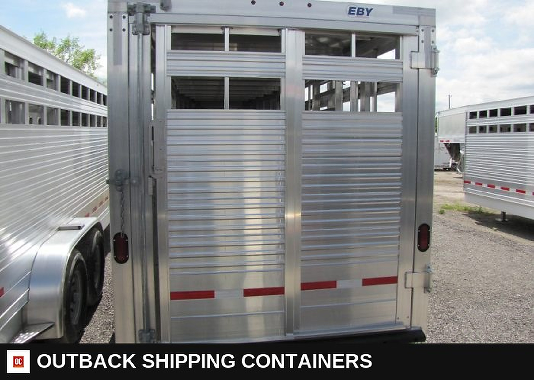 2023 EBY Maverick LS 20' Gooseneck Livestock Trailer — Rear Doors And Gate | Outback Shipping Containers 2023 EBY Maverick LS 20' Gooseneck Livestock Trailer for sale — rear doors and gate