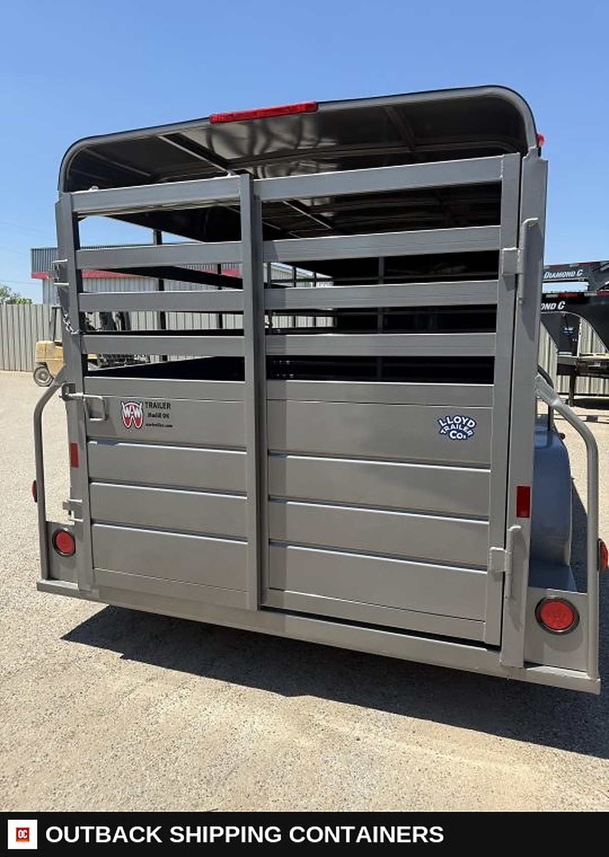 2026 WW AA 6x16 Livestock Stock Combo Trailer — Gate Latch And Hardware Detail | Outback Shipping Containers 2026 WW AA 6x16 Livestock Stock Combo Trailer for sale — gate latch and hardware detail