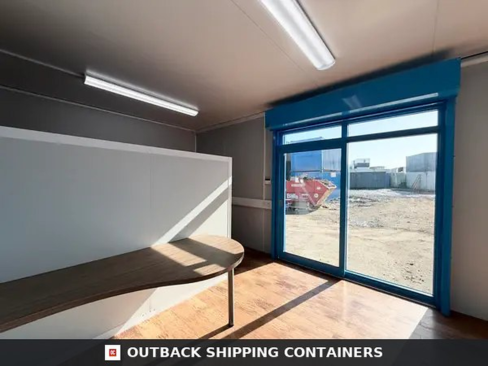 26x12ft for Sale — Three-Quarter Angle View | Outback Shipping Containers 26x12ft — Marketing Suite — Sales Pod — Portable Building / Cabin - image 2