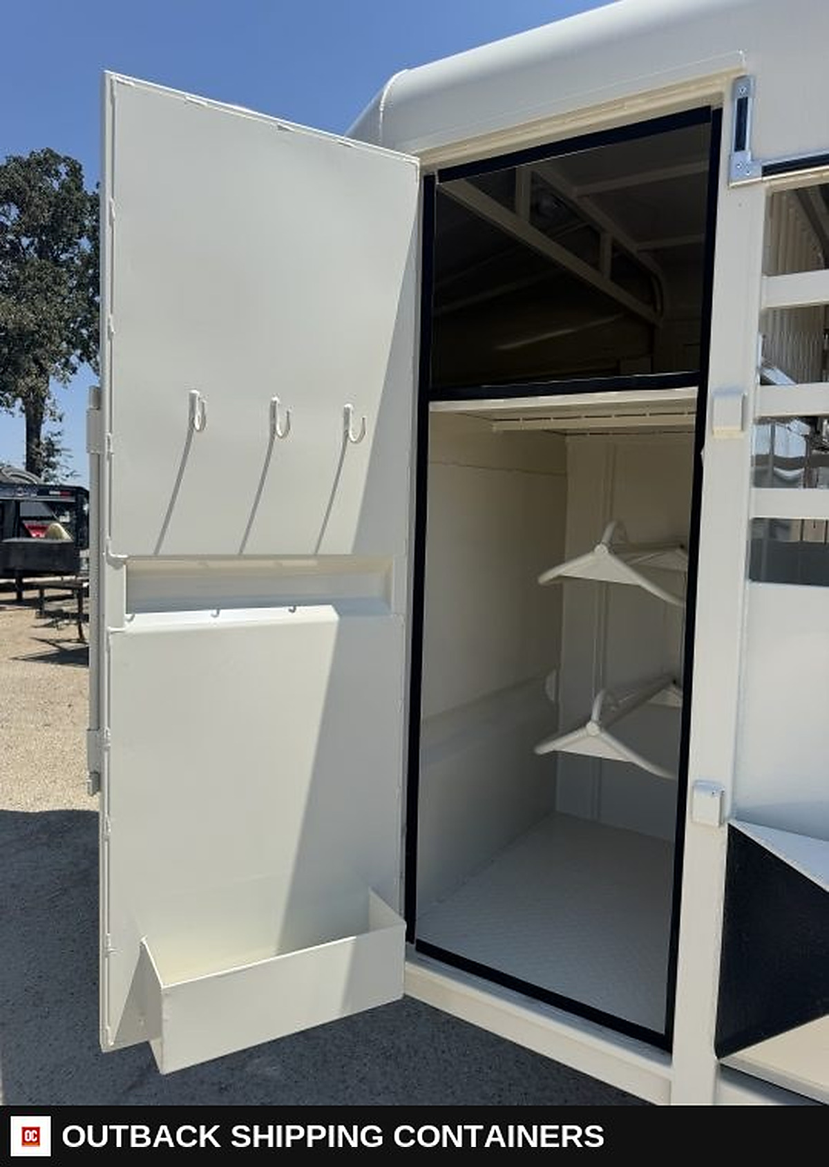 2026 Big Bend 6'8"X22' W/ 2' TACK Livestock Stock Combo Trailer — Center Divider Gate | Outback Shipping Containers 2026 Big Bend 6'8"X22' W/ 2' TACK Livestock Stock Combo Trailer for sale — center divider gate