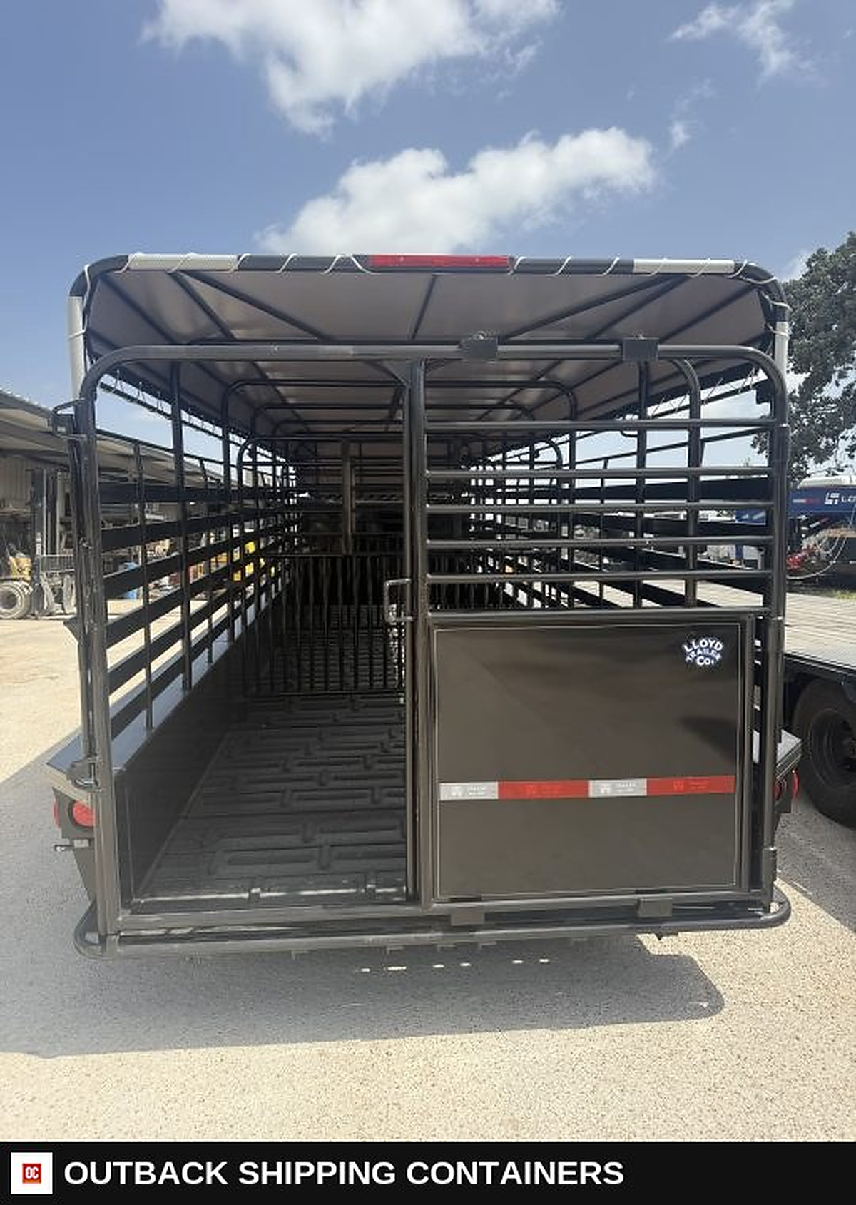 2026 WW ROUSTABOUT 6'8"X24' Livestock Stock Combo Trailer — Gate Latch And Hardware Detail | Outback Shipping Containers 2026 WW ROUSTABOUT 6'8"X24' Livestock Stock Combo Trailer for sale — gate latch and hardware detail