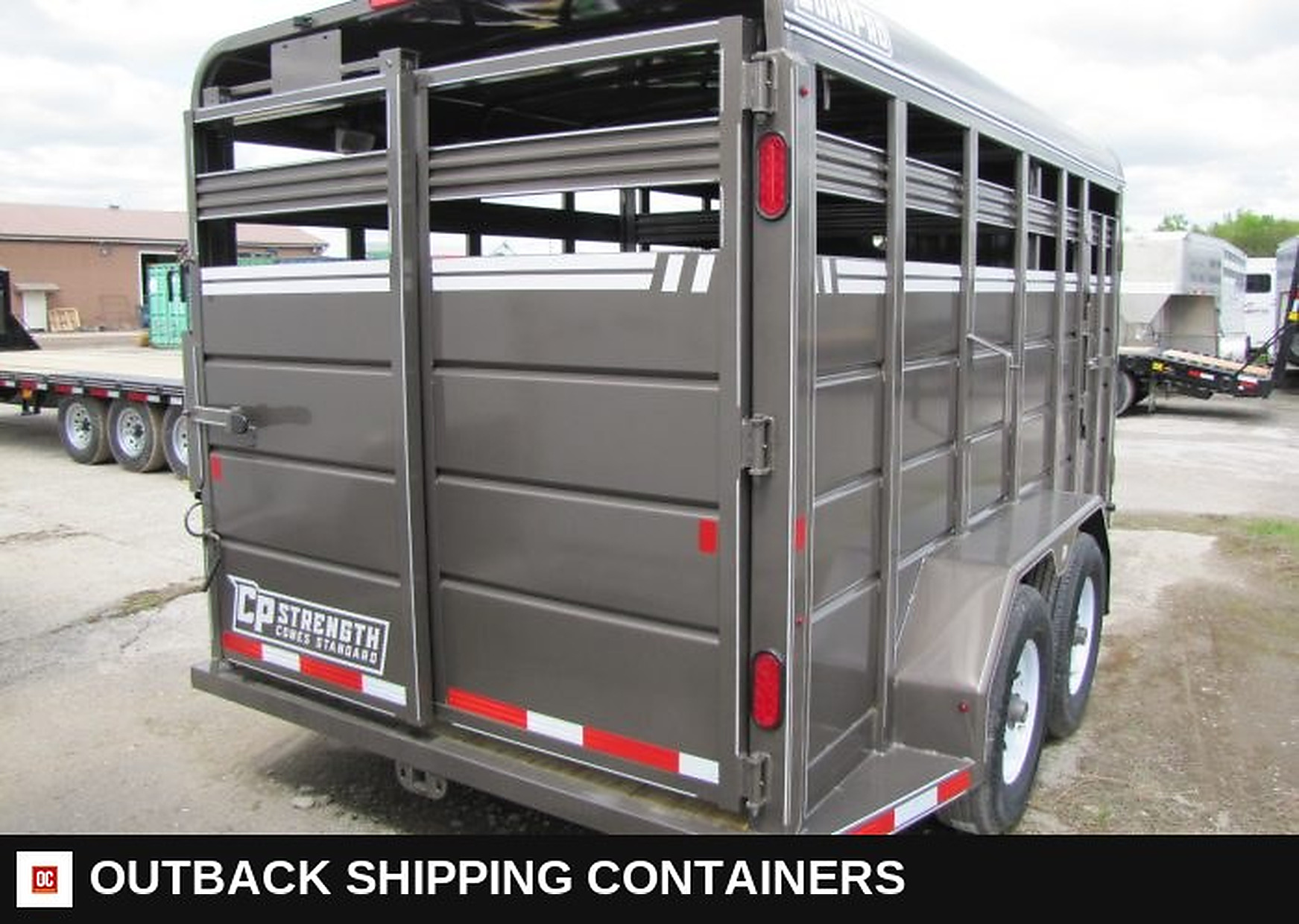 2024 Cornpro 16' Livestock Trailer for sale — three-quarter front angle